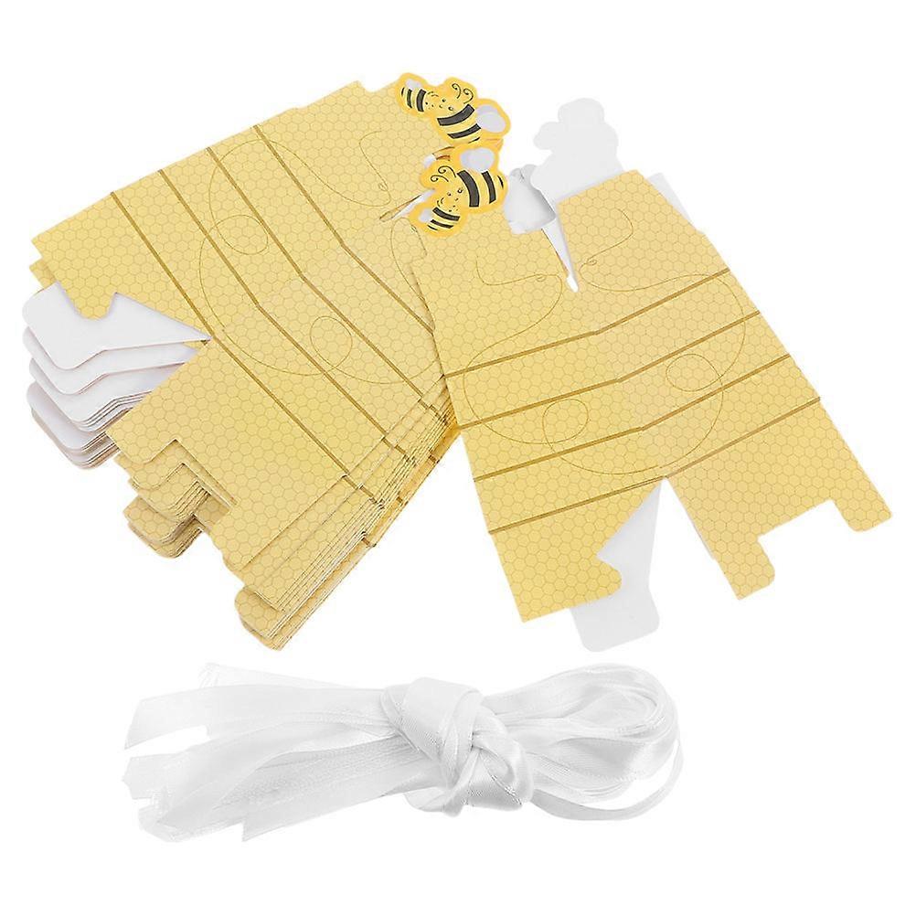 Party Treat Boxes for Containing Candies 150Pcs Yellow Paper Candy Containers