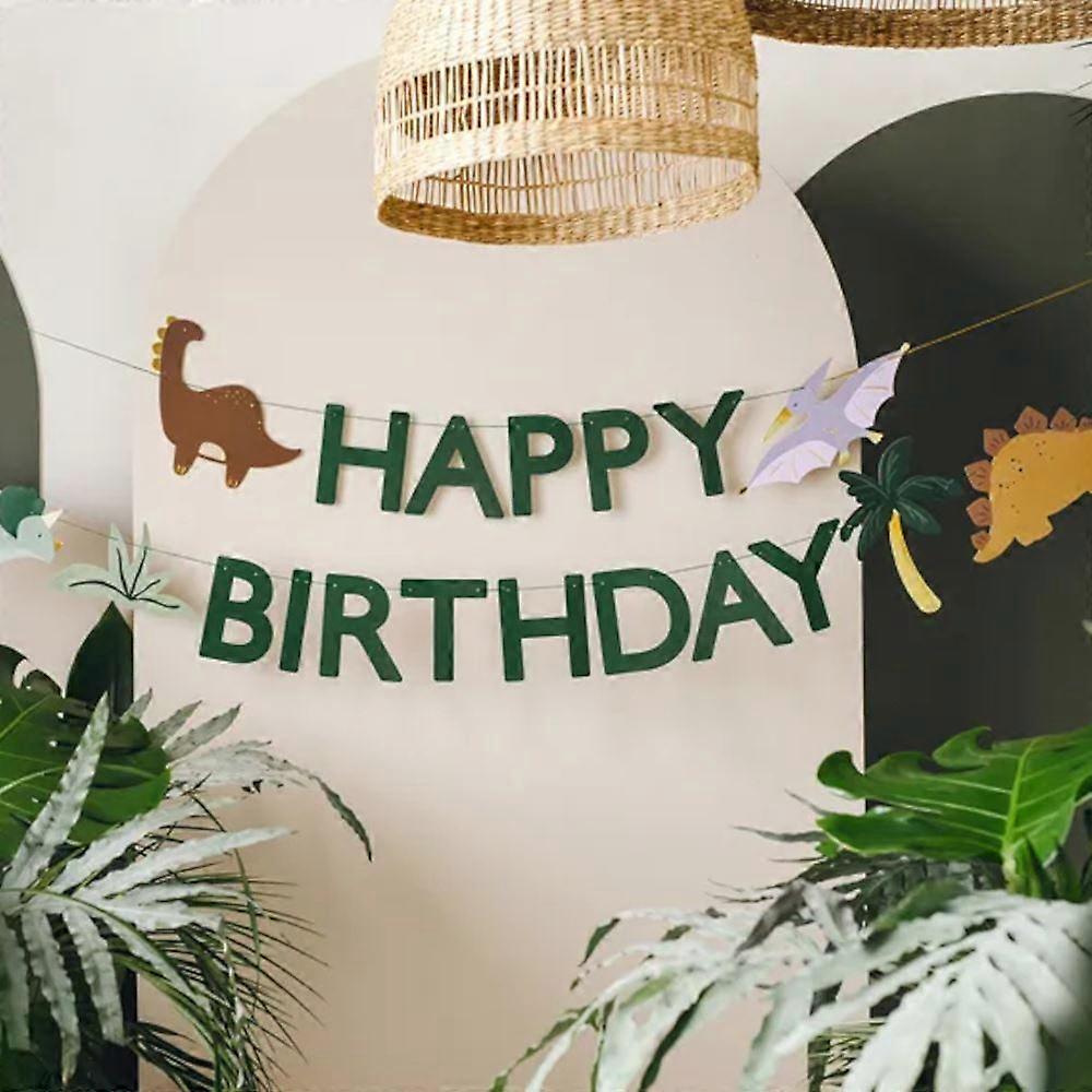 Dinosaur Happy Birthday Banner