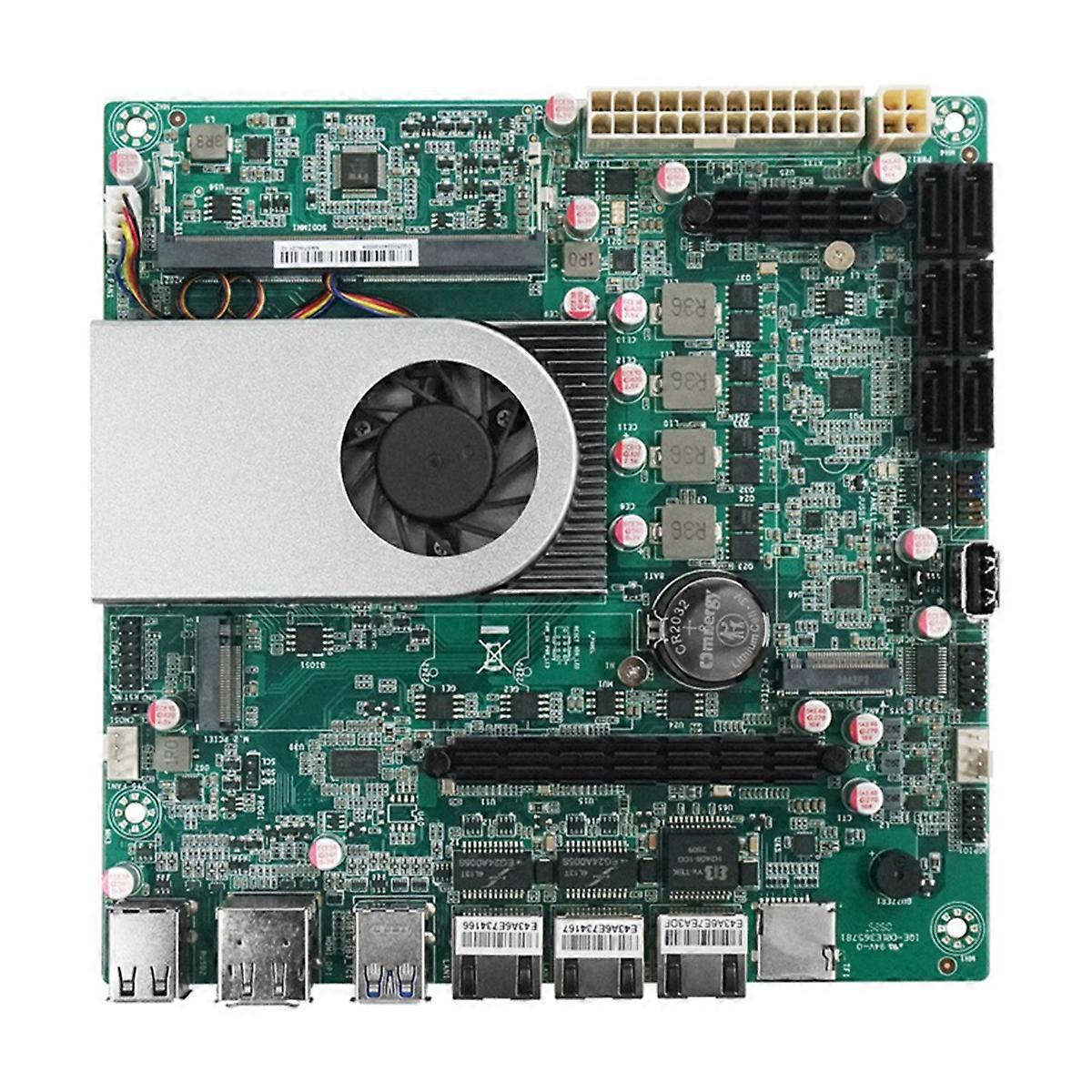 N150 Motherboard 6-Bay 6xSATA3.0 1xSO-DIMM DDR5 4800MHz 10G+2.5G LAN Mini ITX Mainboard