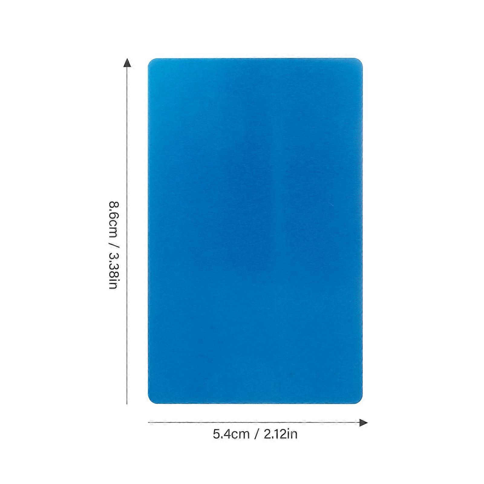 Metal Business Cards Blank Metal Name Cards for DIY 32Pcs Assorted Color