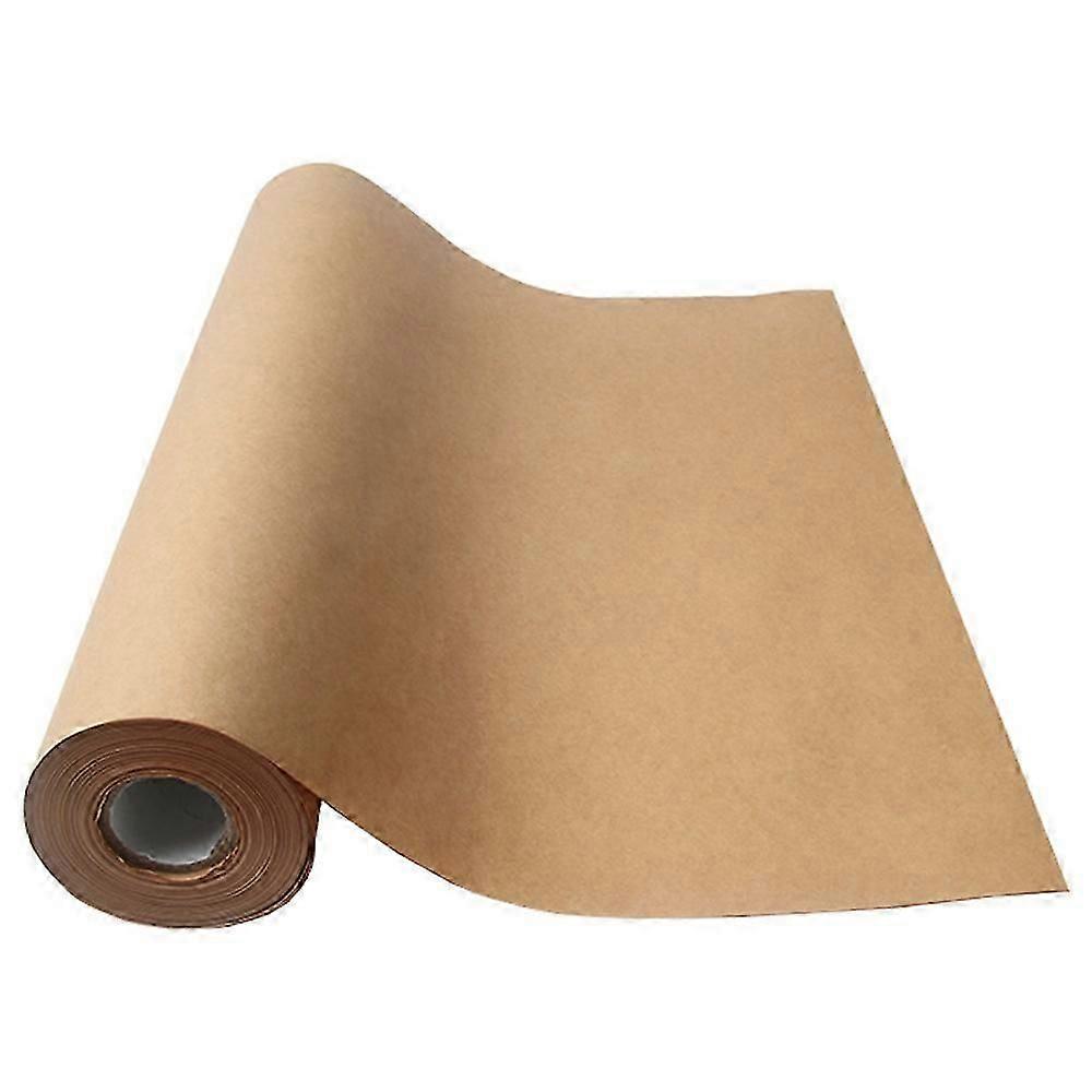 38cm Width Kraft Paper DIY Gift Wrapping Moving Supplies Craft Packing Roll,Length: 10m-Light Brown