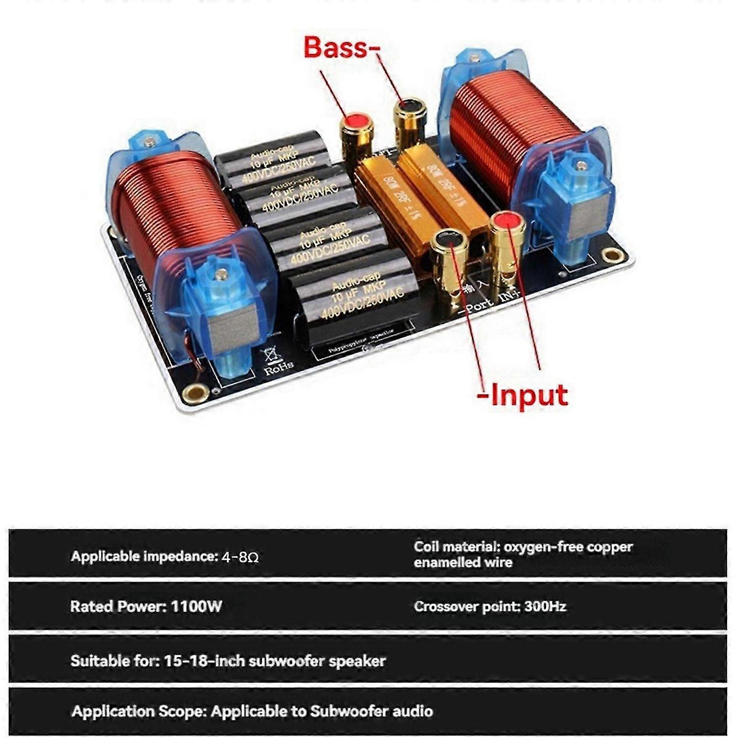 Subwoofer Specific Frequency Divider Pure Bass Speaker Crossover