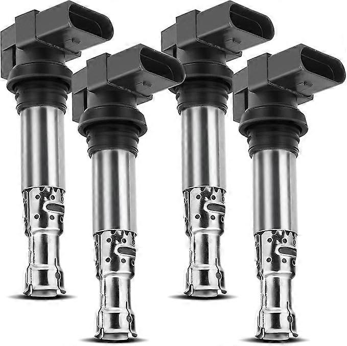 Grundig Ignition Coil Pack for 1.4L/1.6L Gasoline Engines, OEM 036905715F 036905715G 07P905715, 4-Piece Set