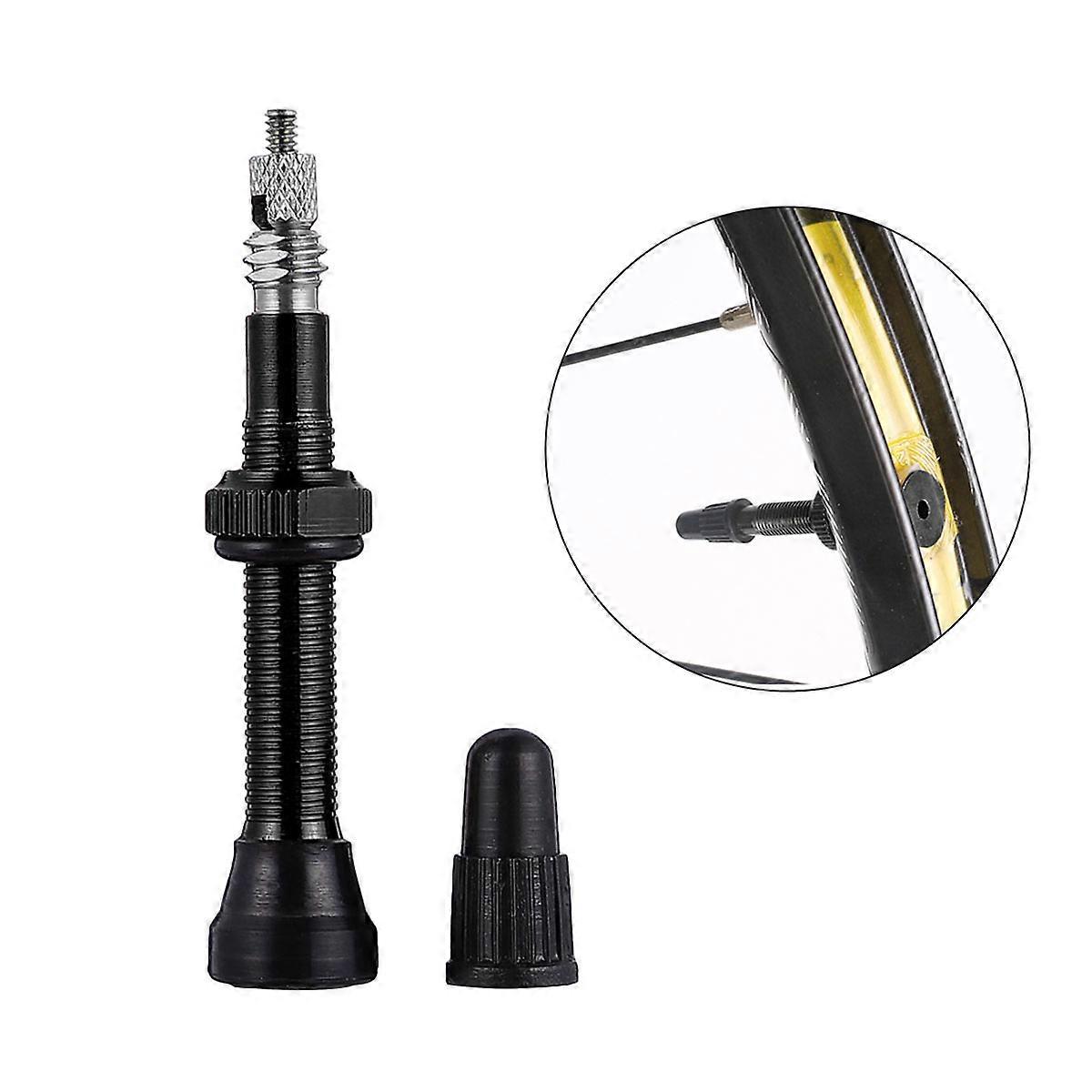 Vacuum Tubeless Tire Inflating Accessory For Mountain Bicycle Use Black Color O-Shaped Ring Design 1Set