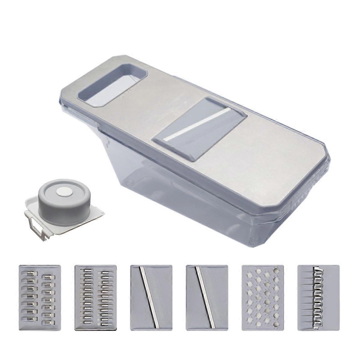 metal multifunctional safety manual vegetable slicer Gray