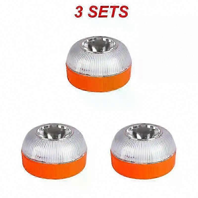 1/2/3Pcs Spain V16 DGT Approved Emergency Beacon Light, Rechargeable Magnetic Induction Car Warning Lamp for Vehicles