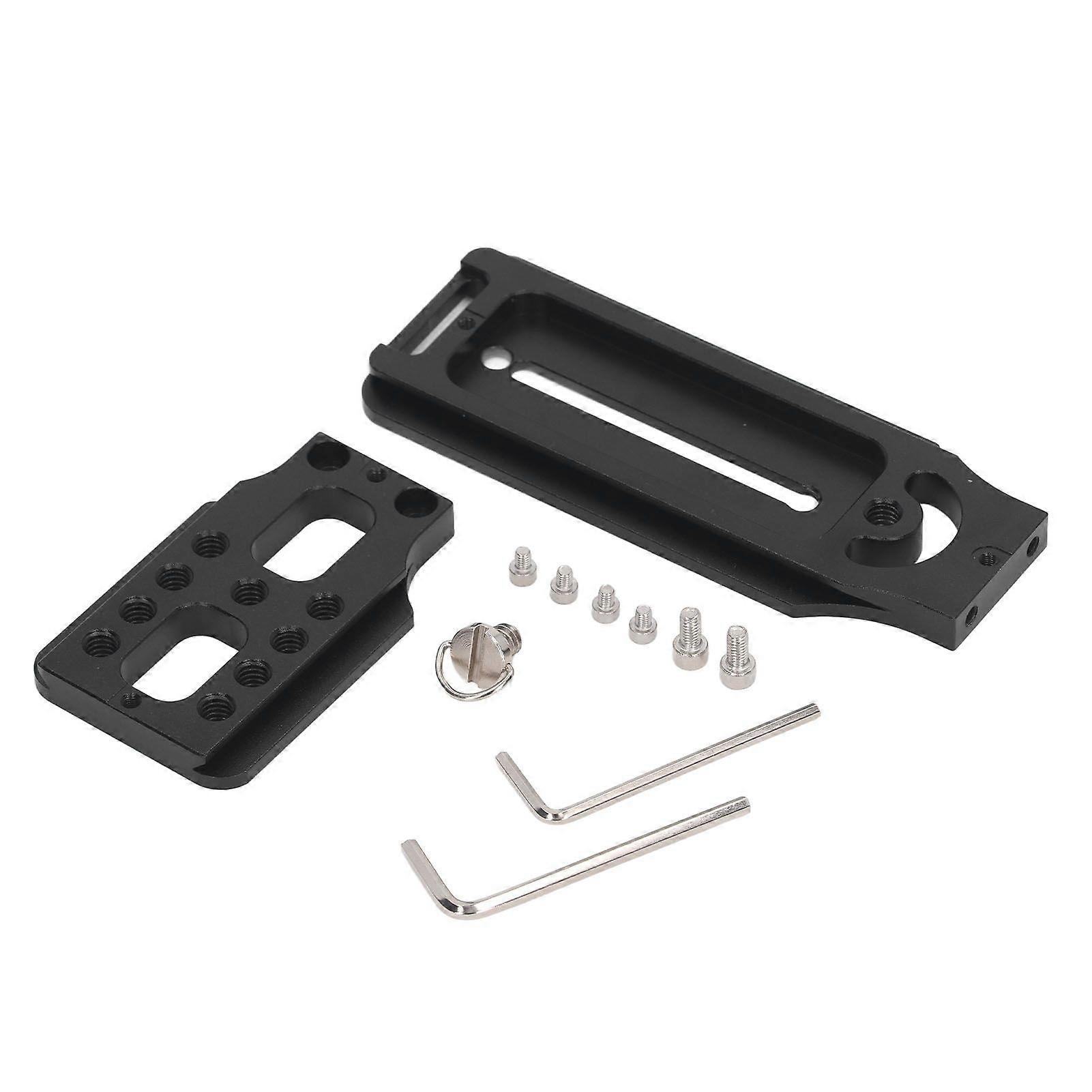 Camera L Bracket Aluminum Alloy L Shaped Vertical Horizontal Switching Quick Release Plate with 1/4 Inch Screw Hole for Digital Camera Stabilizer