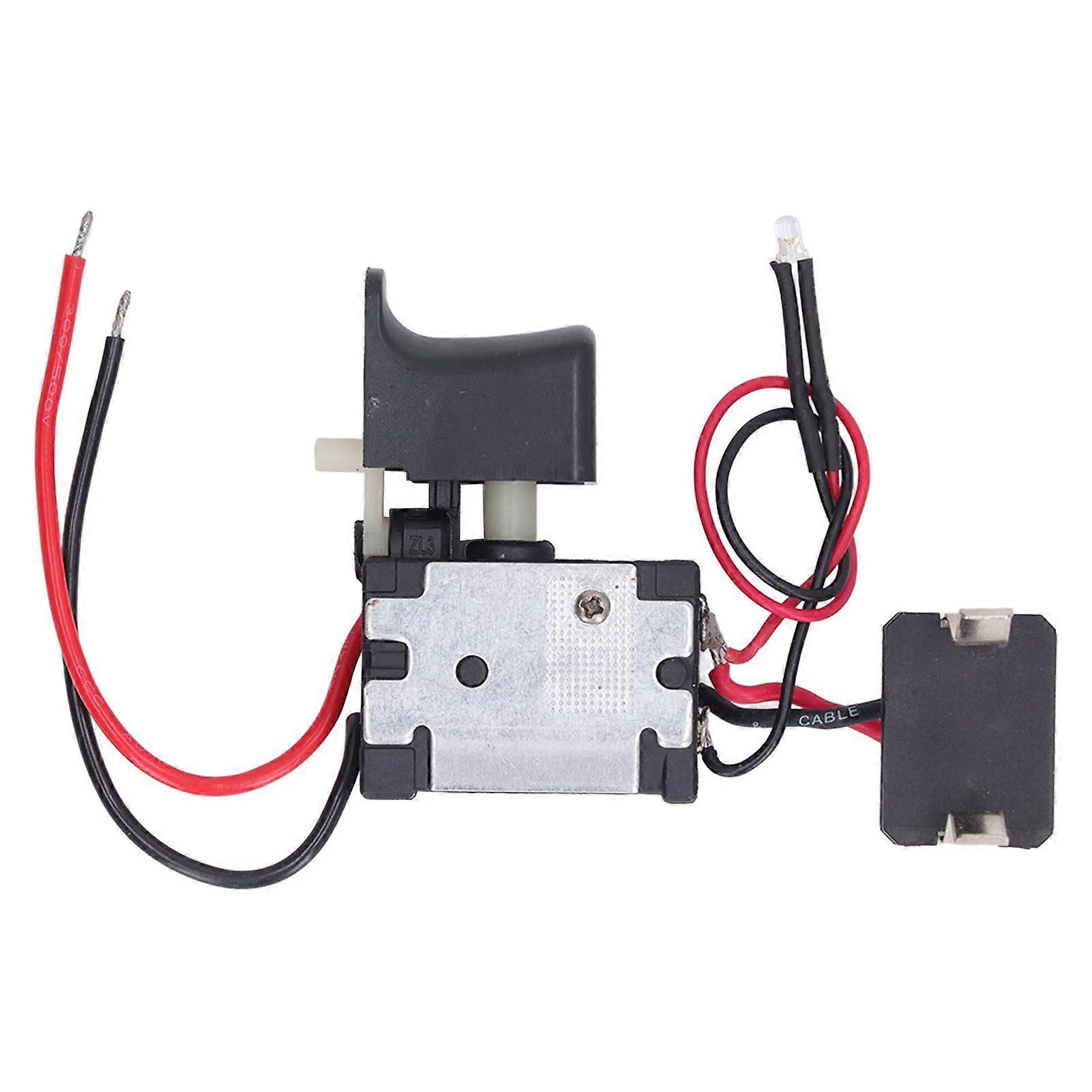 Cordless Drill Trigger Switch Lithium Battery Drill Electric Wrench Speed Control Trigger Switch with Light 7.224V