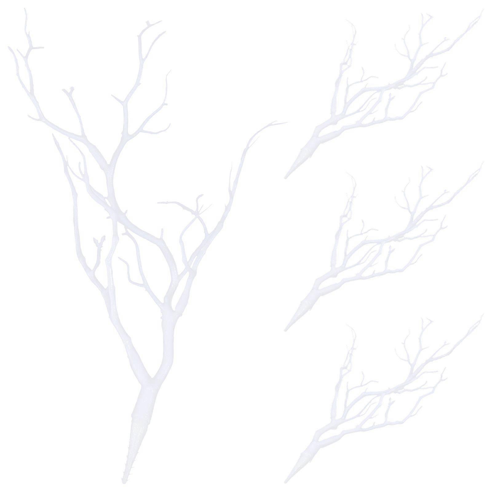 4pcs Artificial Tree Branch Decor Antler Dried Twig Simulation Dried Tree Branch Ornament