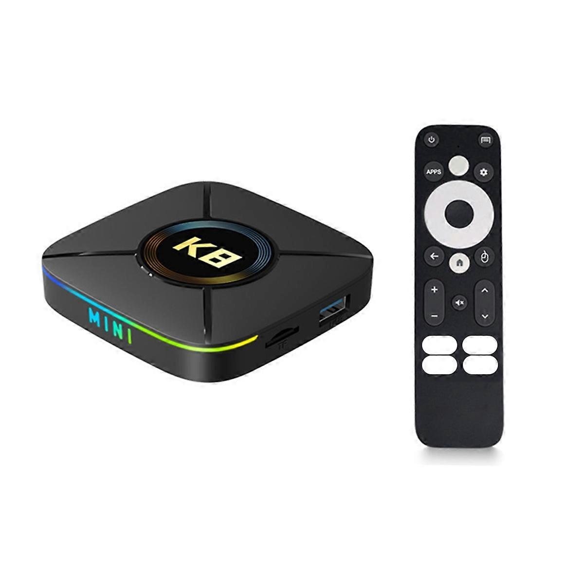 Mini Powerful Android 14 Smart TV Box with 4K HDR Quad-Core Processor Wi-Fi 6 2GB RAM 32GB Storage EU Plug