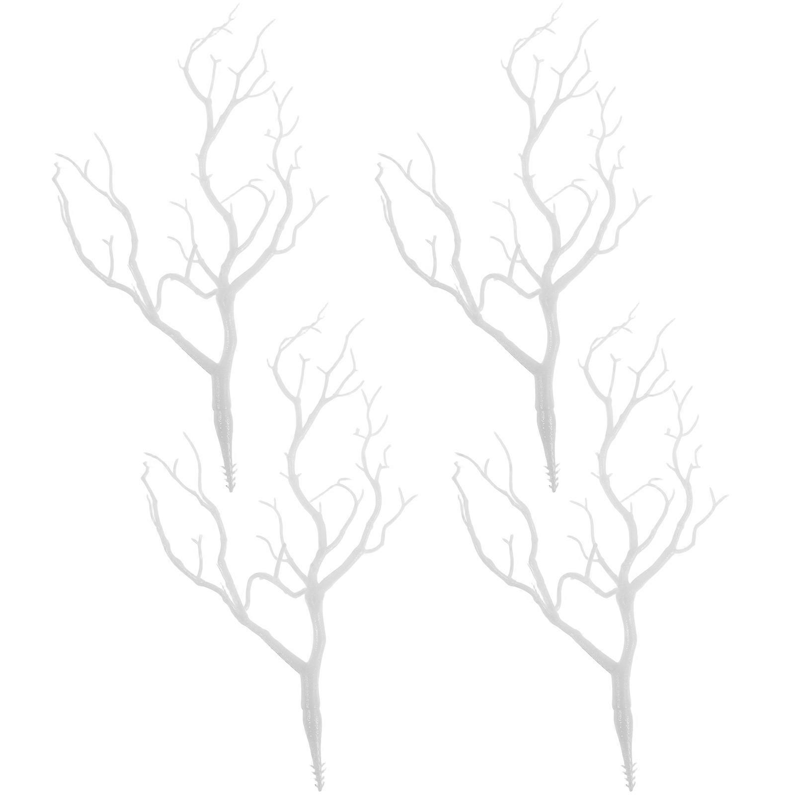 Artificial Stem Decors for Decor 8Pcs White Plastic Branches