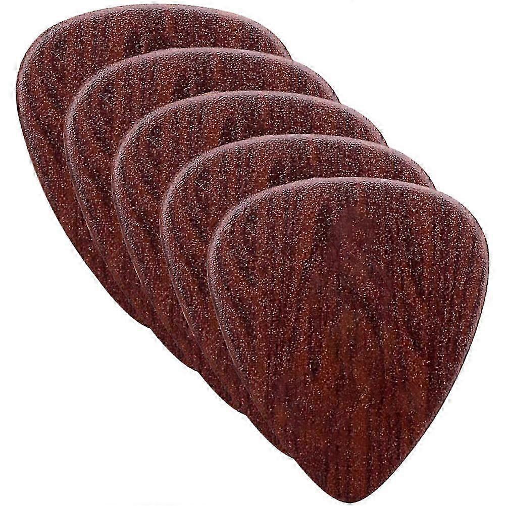 Bärbar plock för gitarr Trägitarrplektrum för gitarrister 2,6x2,5 cm 0,71 mm tjocklek nuvarande 5st
