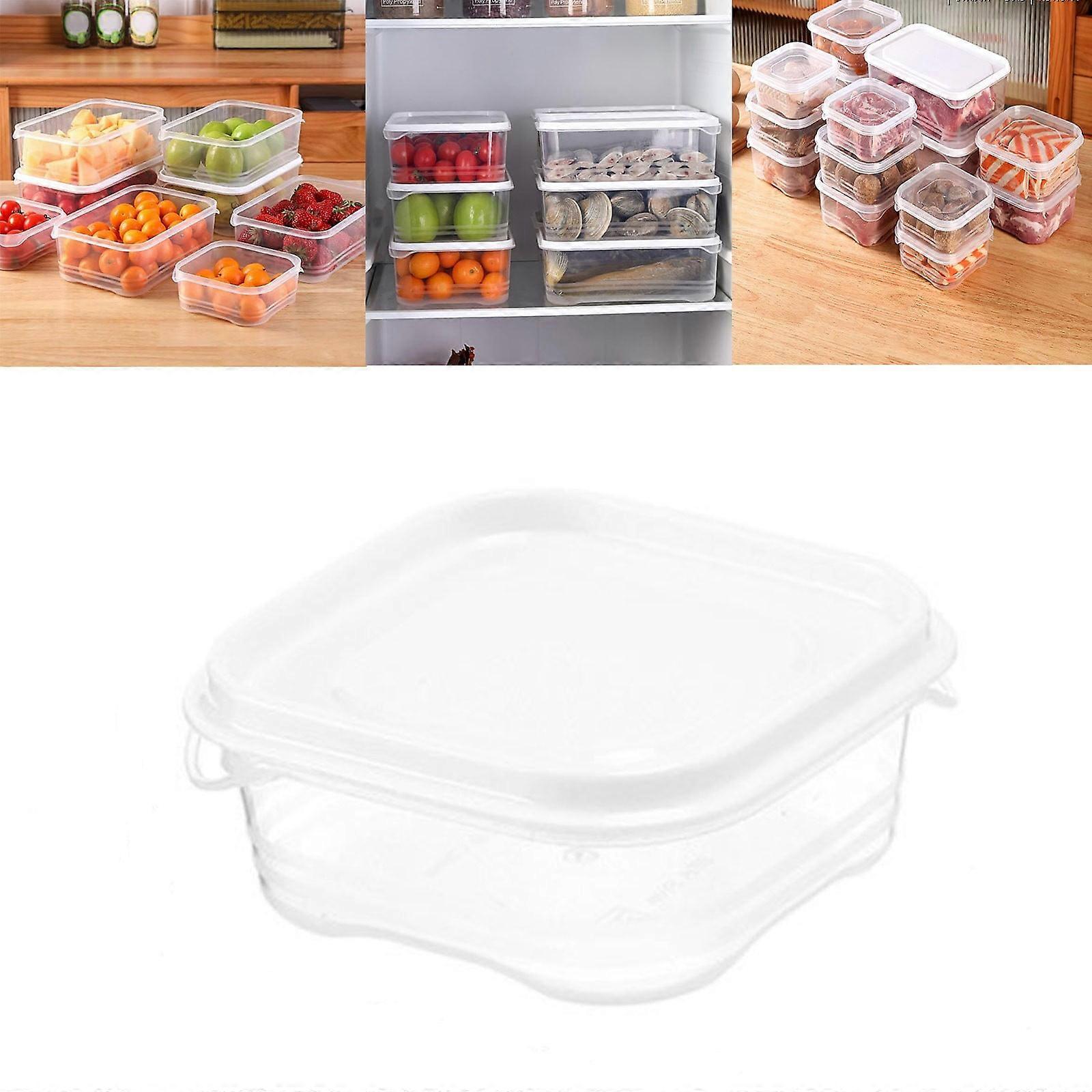 Portable Transparent Snack Box with Lid & Handle, Compatible with Uclet Closure, Fruit Tray for Picnic, Party, Refrigerator Food Storage