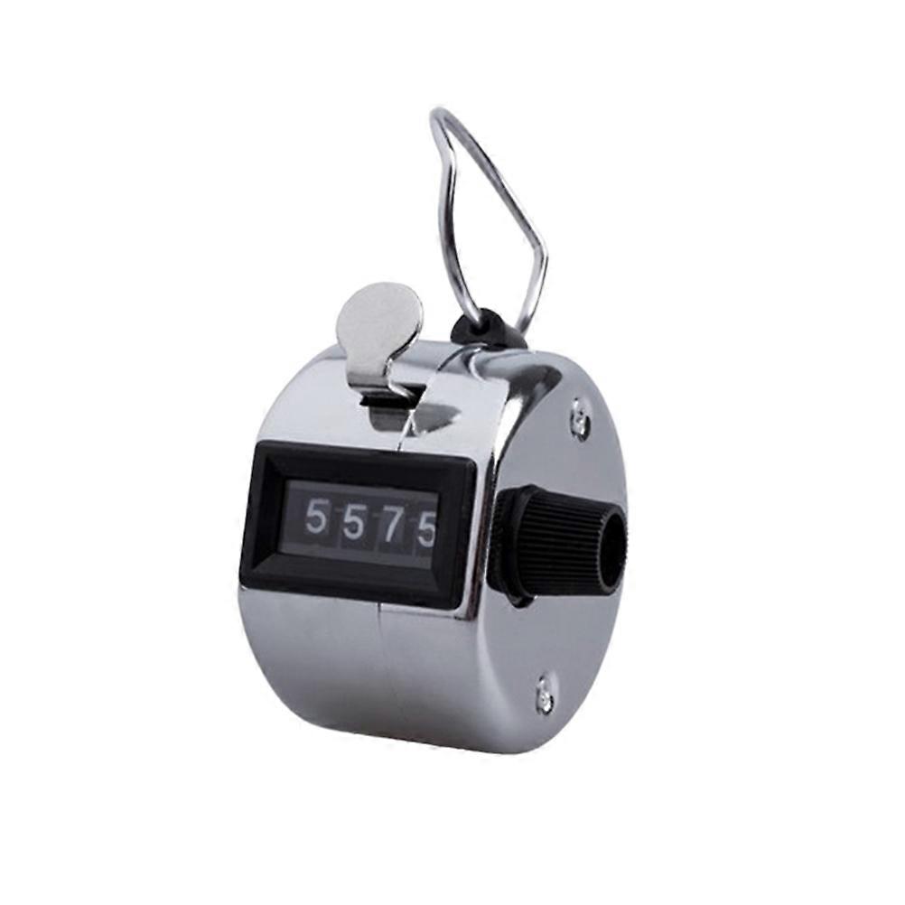 4Pcs Hand Held Tally Counter Manual Counting 4- Number Clicker Silver