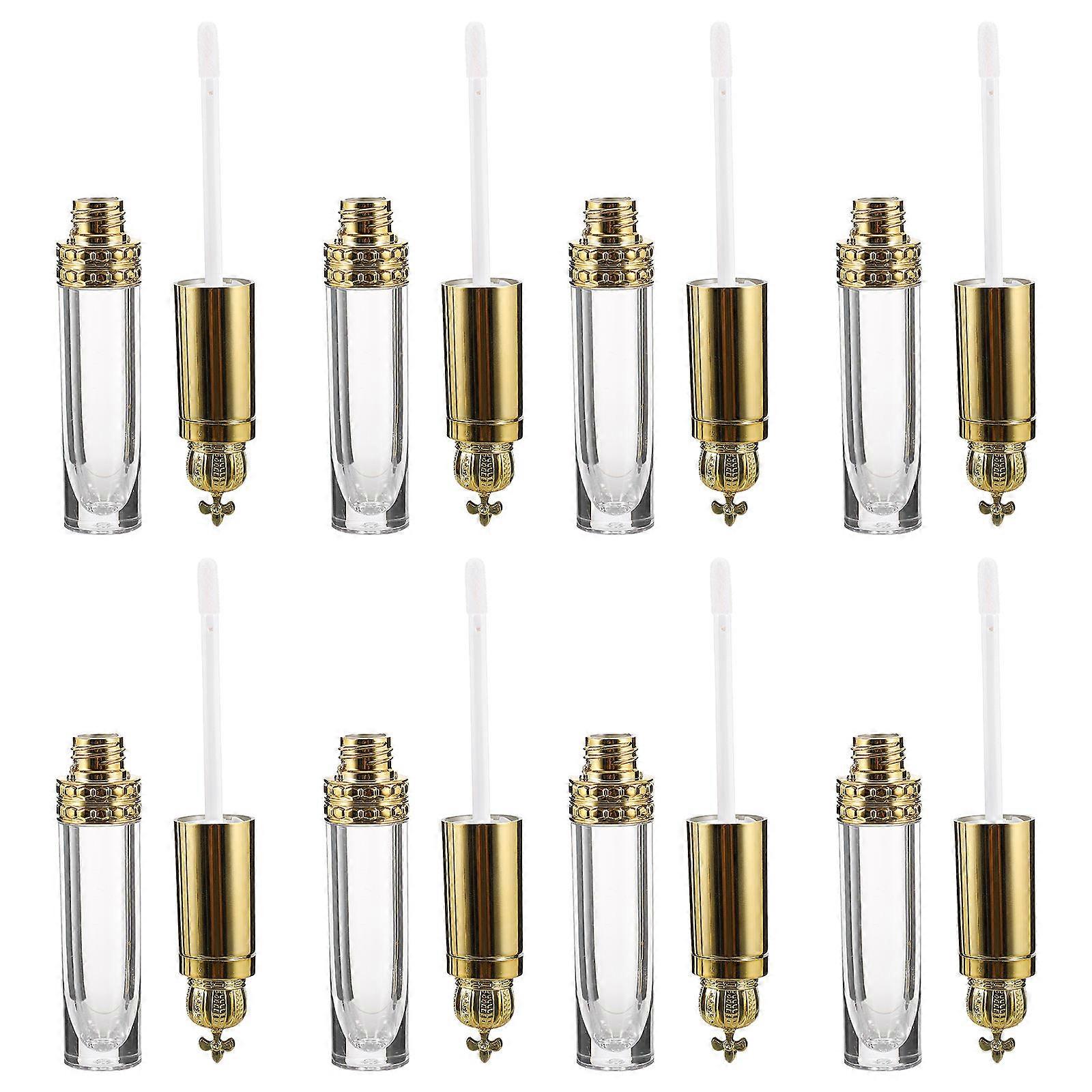 Lip Gloss Tubes Plastic Refillable for Storage Use 16Pcs Gold