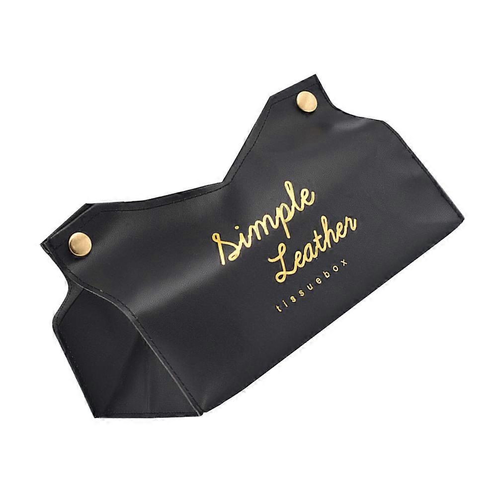 Tissue Storage Box PU for Tissue Storage 2Pcs Black Napkin Holder