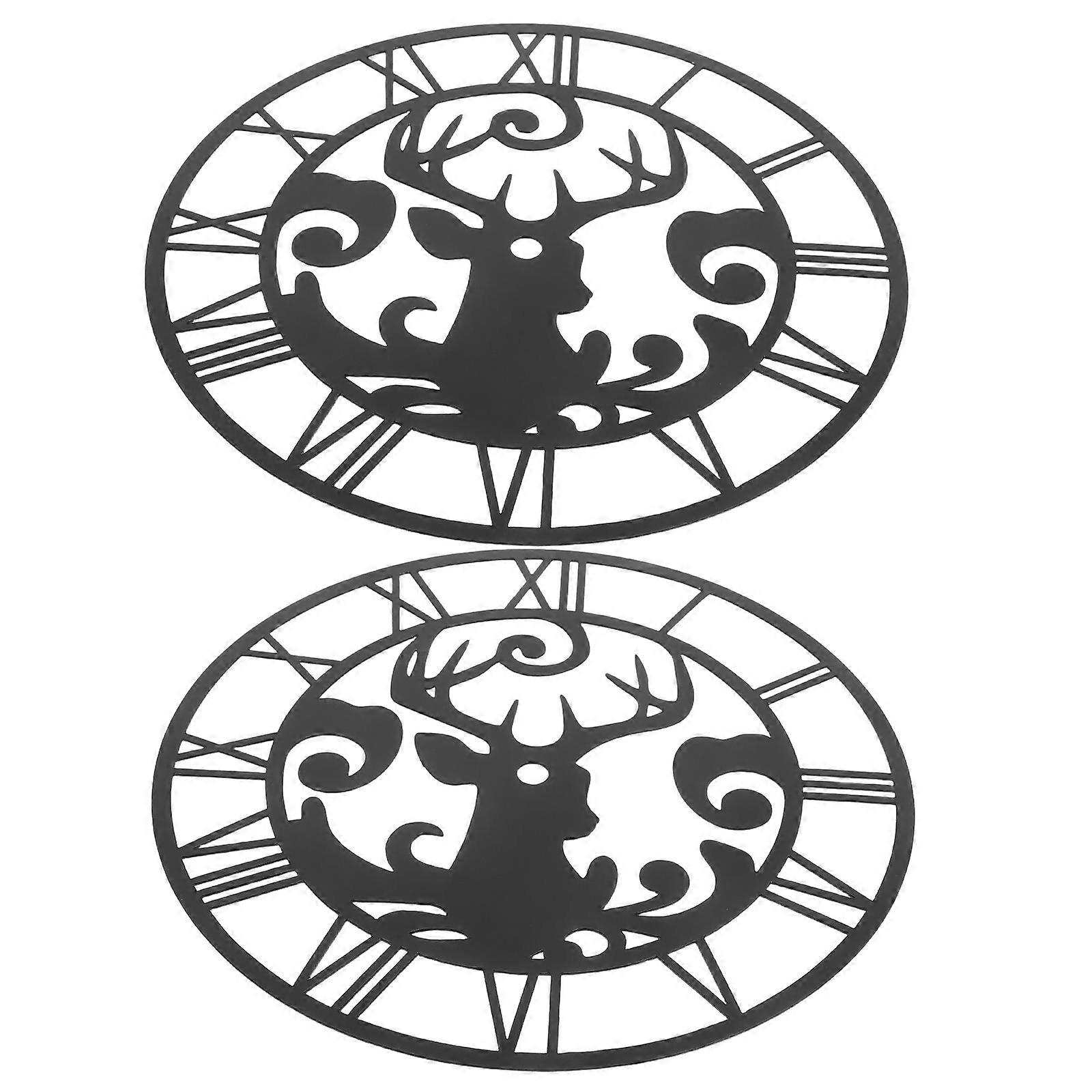 Acrylic Mirror Surface Clock Dial Roman Numeral Round Wall Sticker 8Pcs