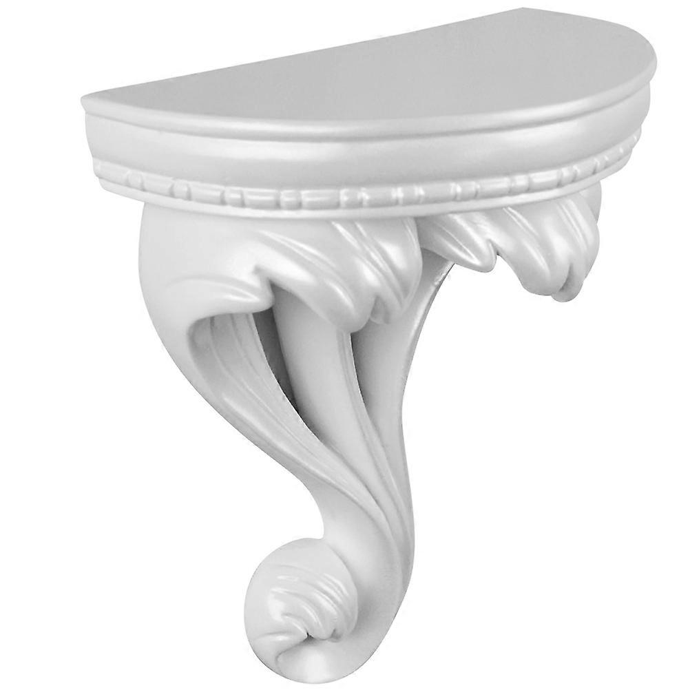 Floating Wall Shelf Floating Wall Shelf for Storage 2Pcs Resin White Rack