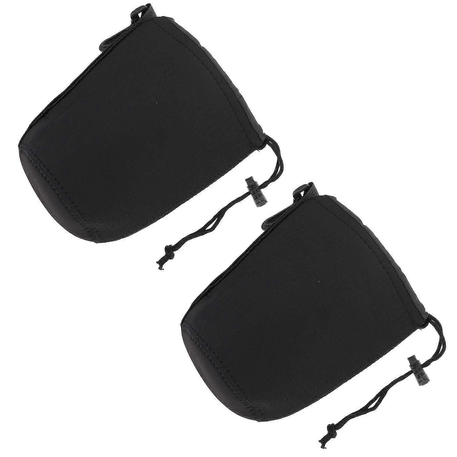 Shockproof Lens Pouch Bag Camera Lens Pouch for Dslr 4Pcs Black Neoprene