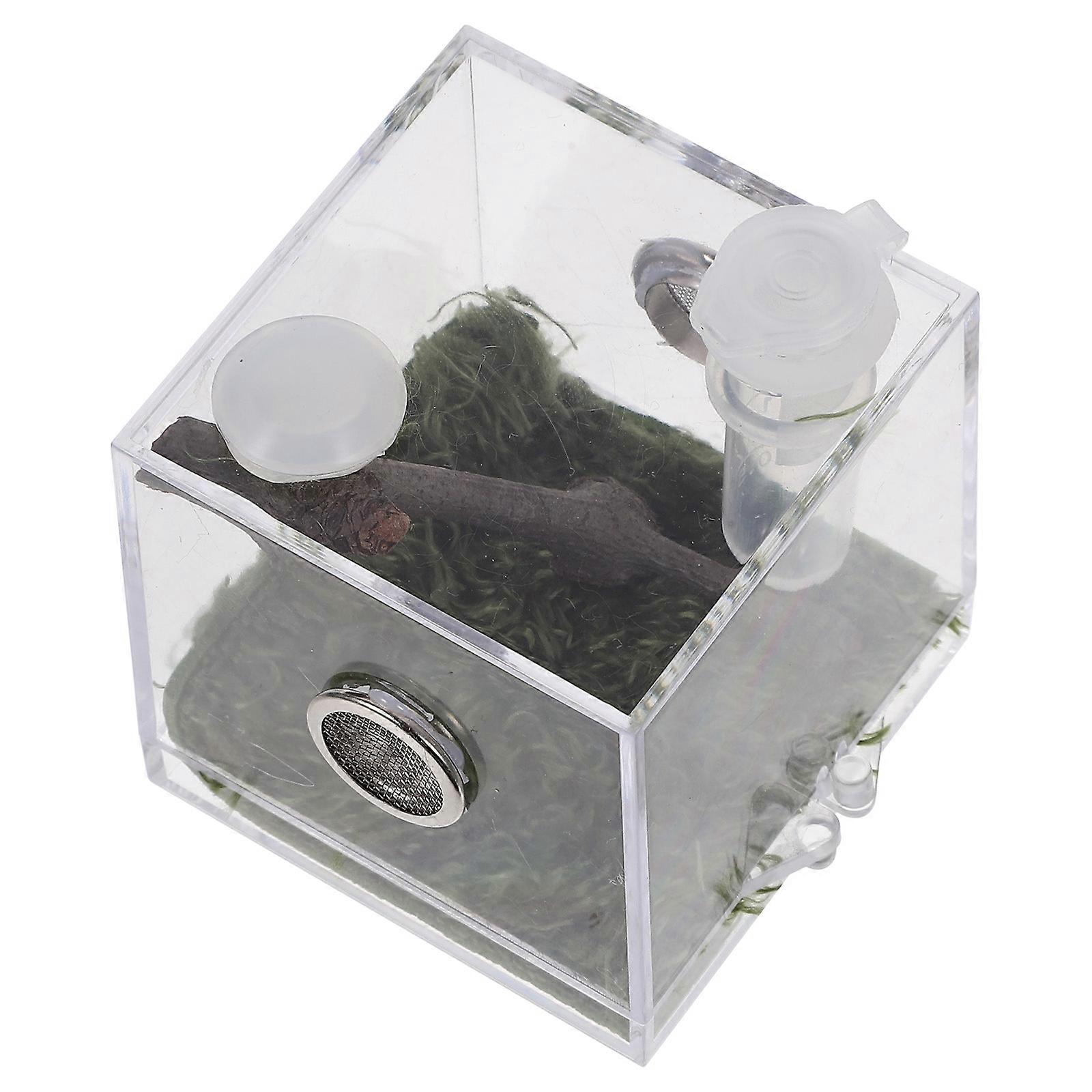 Acrylic Insects Feeding Case 3Pcs Spider Habitat Box For Insect Keepers Indoor Observation and Breeding