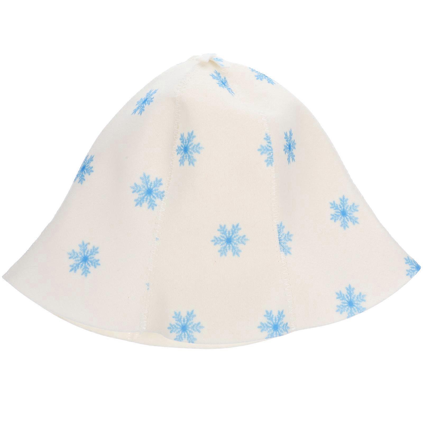 White Felt Sauna Hat for Bath Comfort and Moisture Control 4Pcs Set