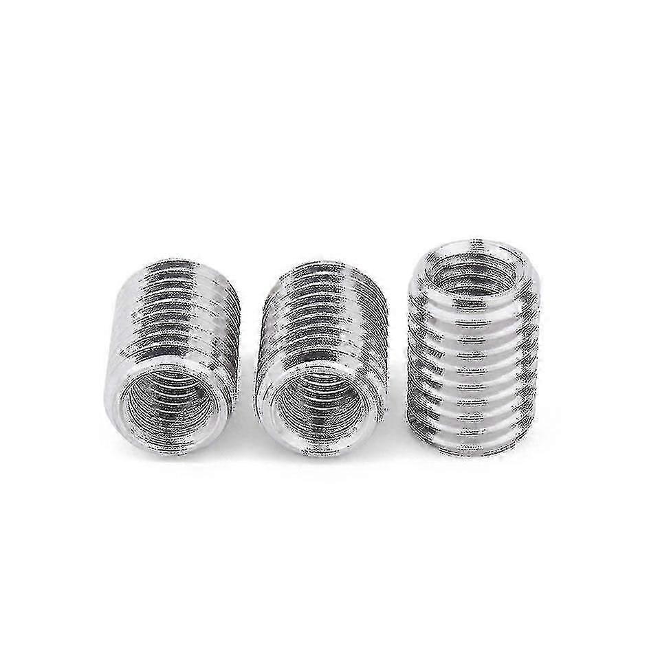 Outer M12 Inner M10 5pieces Inner Outer Threaded Hollow Tube Coupler Conveyer Sliver Adapter Screw