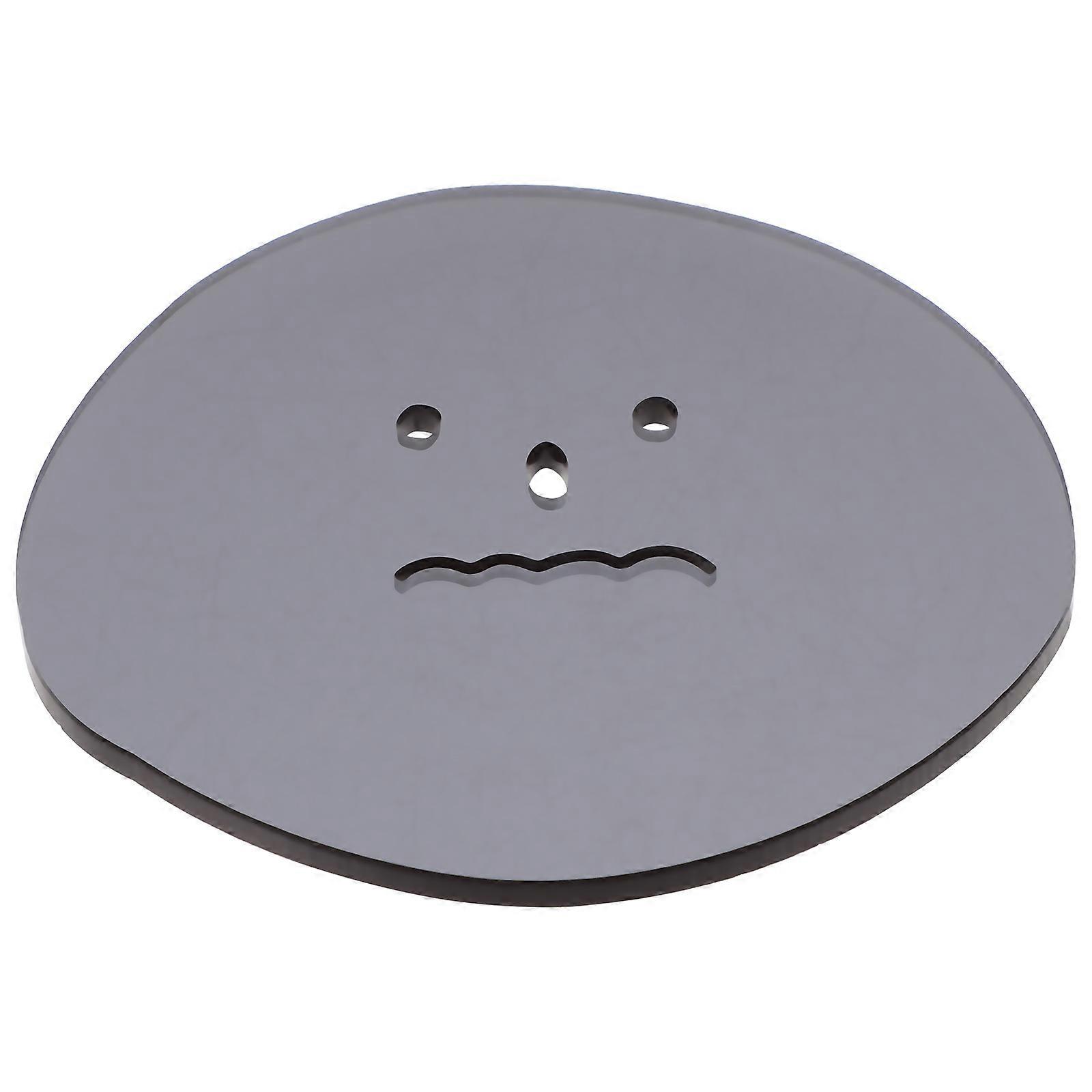 Table Coaster Acrylic Cup Mat for 6Pcs Heat Insulation Black Set