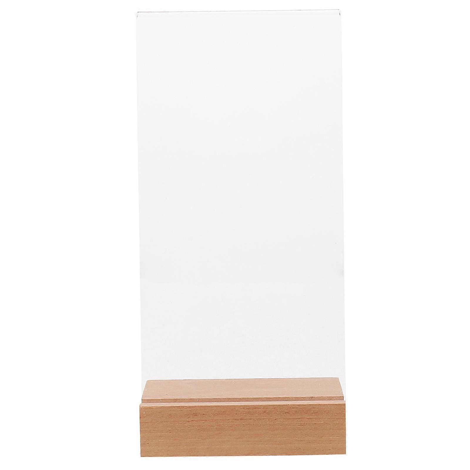 Restaurant Display Stands Menu Card Holder for Business Owners Acrylic and Beech Wood Holds Messages 1 Set