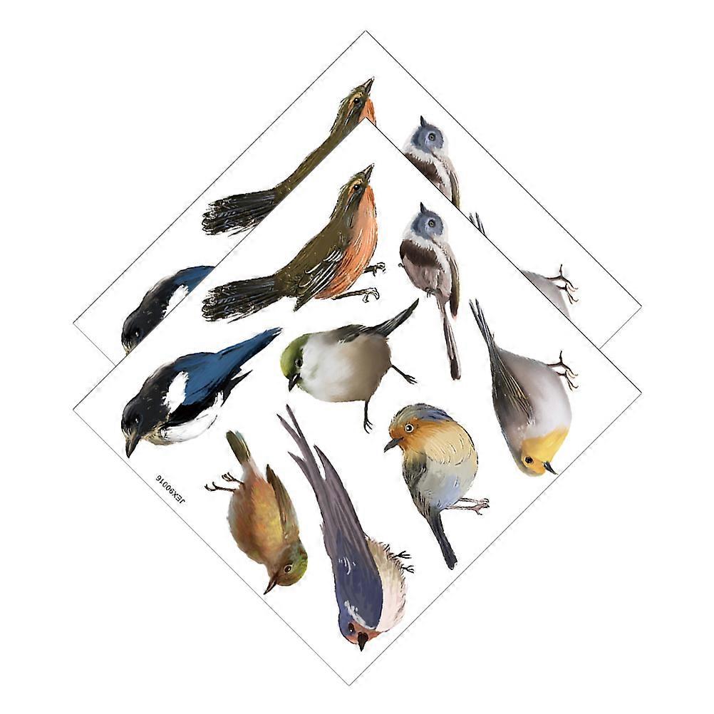 Decorative Bird Window Sticker Anti-Collision Window Decal 6 Sheets