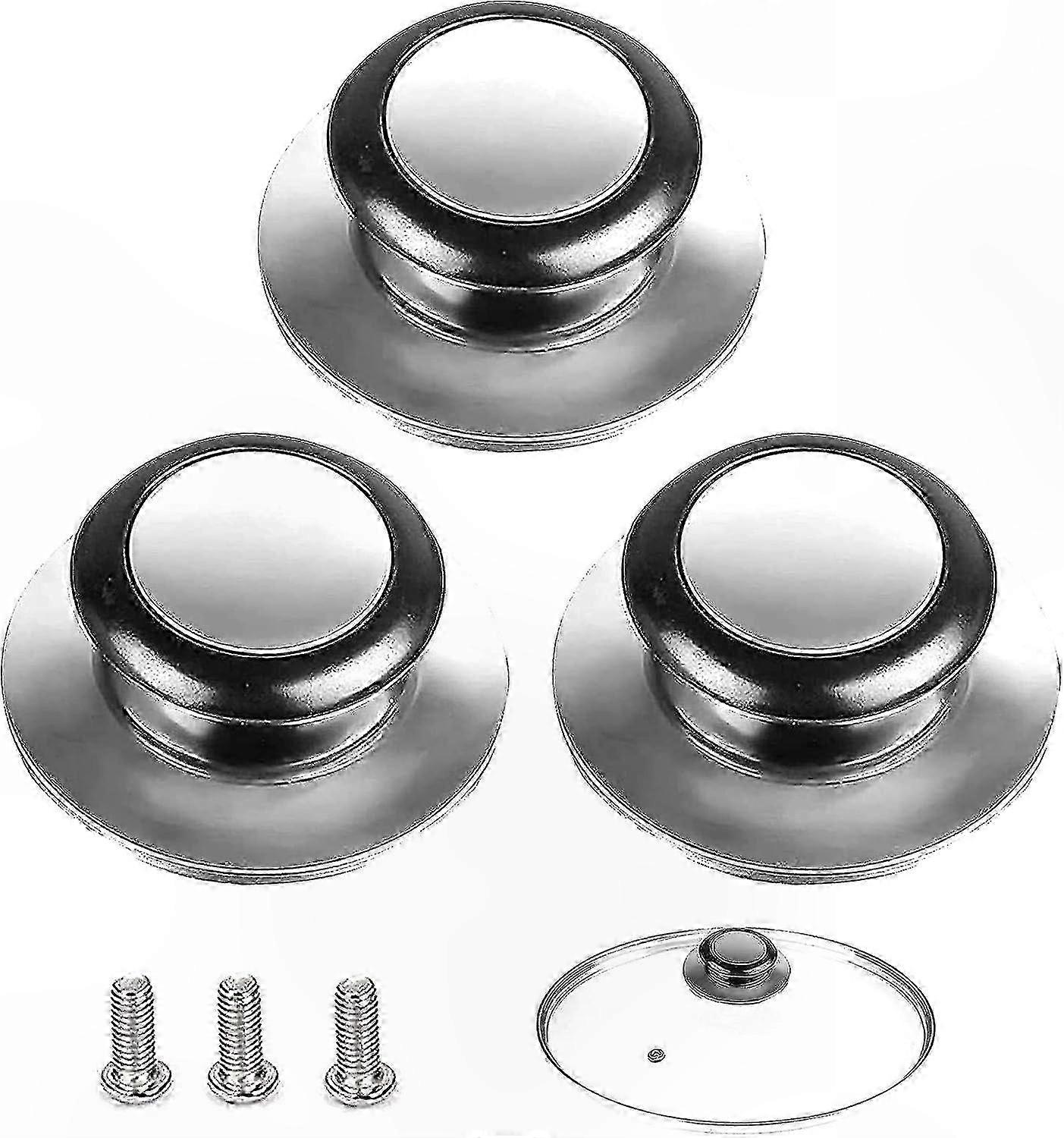 3-Piece Pan Lid Handle Knobs Replacement for Cookware Pot Bakelite Button
