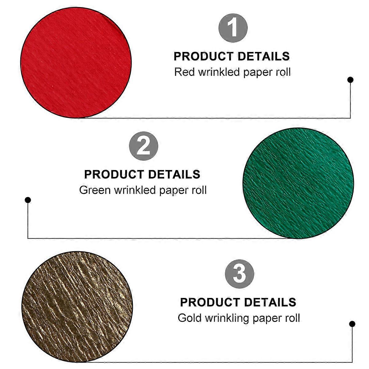Assorted Color Crepe Paper Roll for Decoration 9Pcs Crepe Streamers
