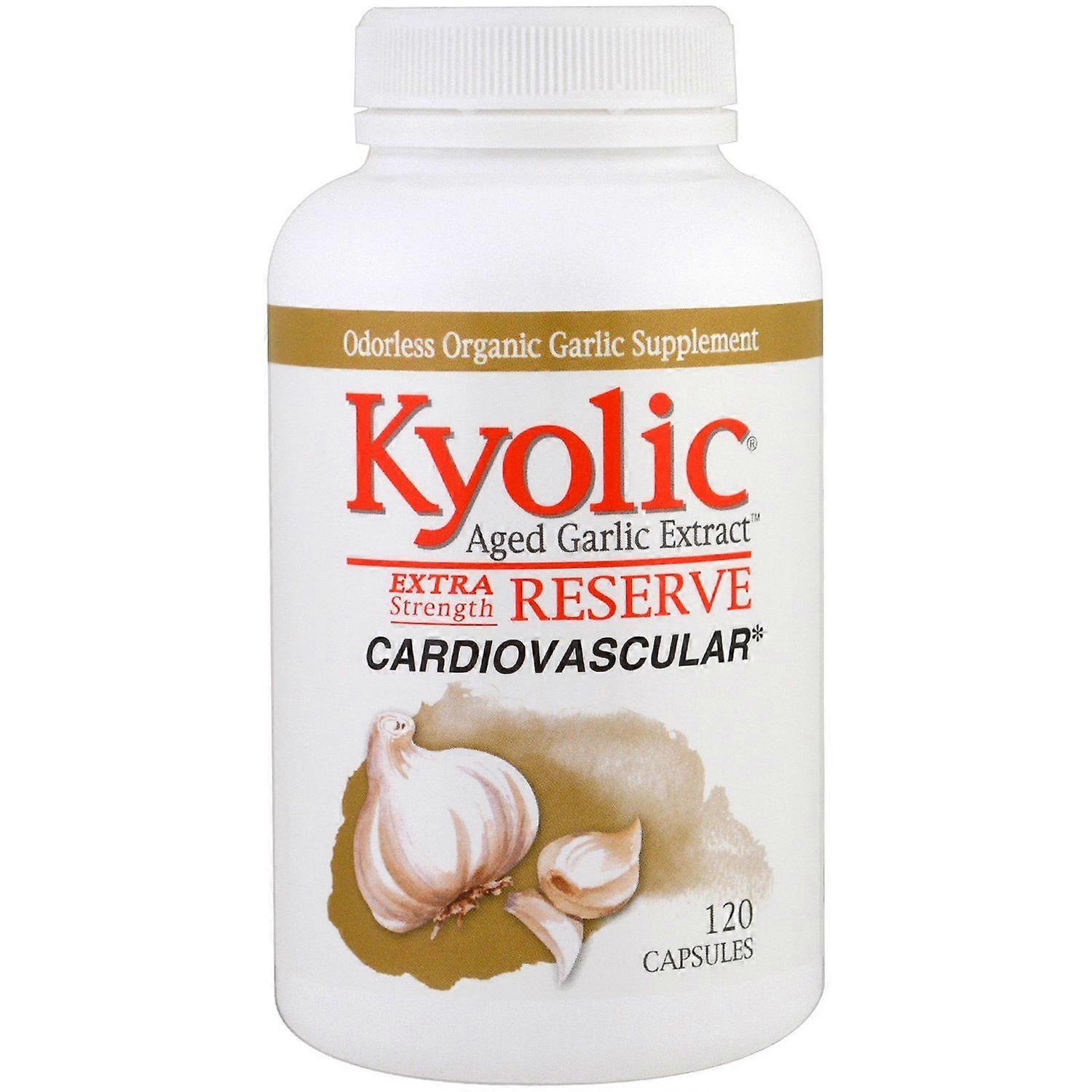 Kyolic, Extrait d’ail vieilli, Extra Strength Reserve, 120 Capsules