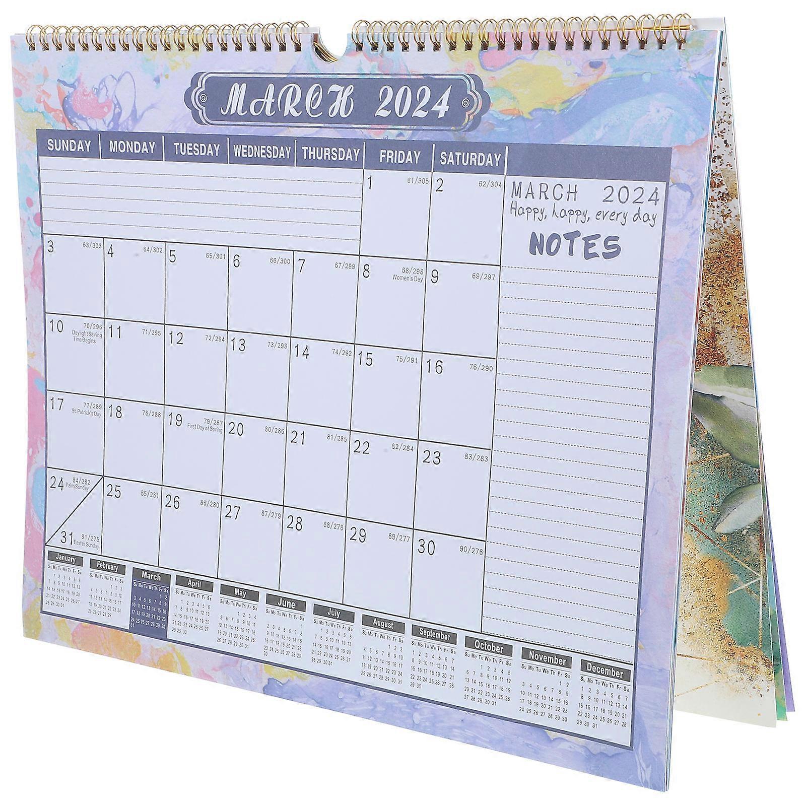 Monthly Wall Calendar Hanging Large Wall Calendar for 3Pcs