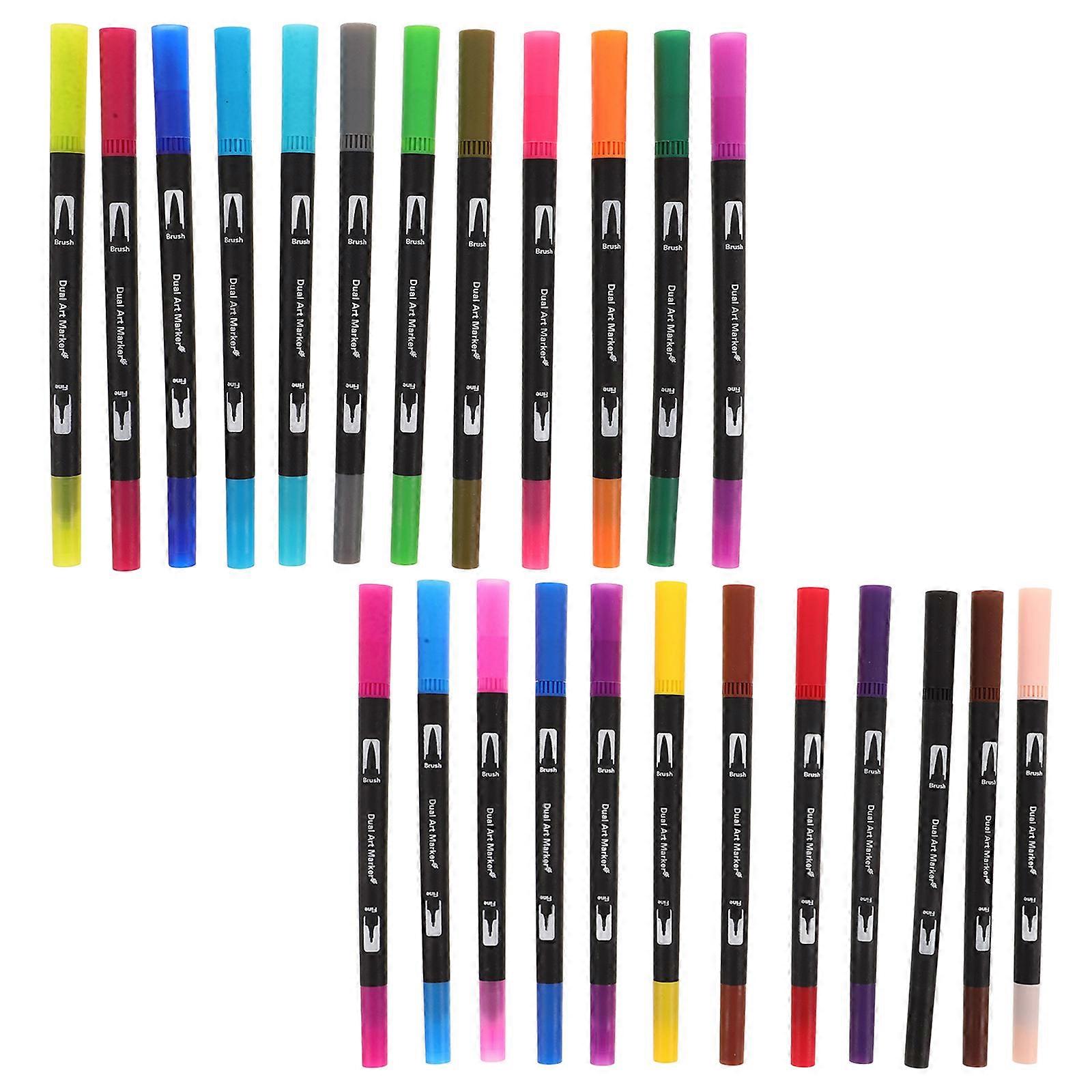 Dual Tip Brush Pens with 120Pcs for Painting and Calligraphy Tasks