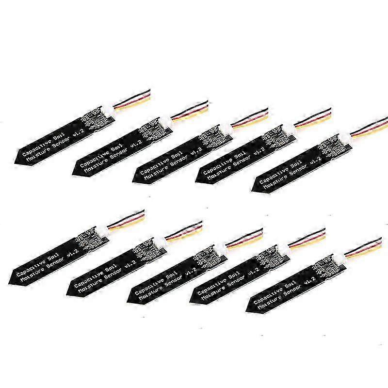 10PCS Capacitive Soil Moisture Sensor Module 3.3-5.5V Corrosion Resistant Soil Humidity Moisture Detection Garden Water DIY for Arduino 26s