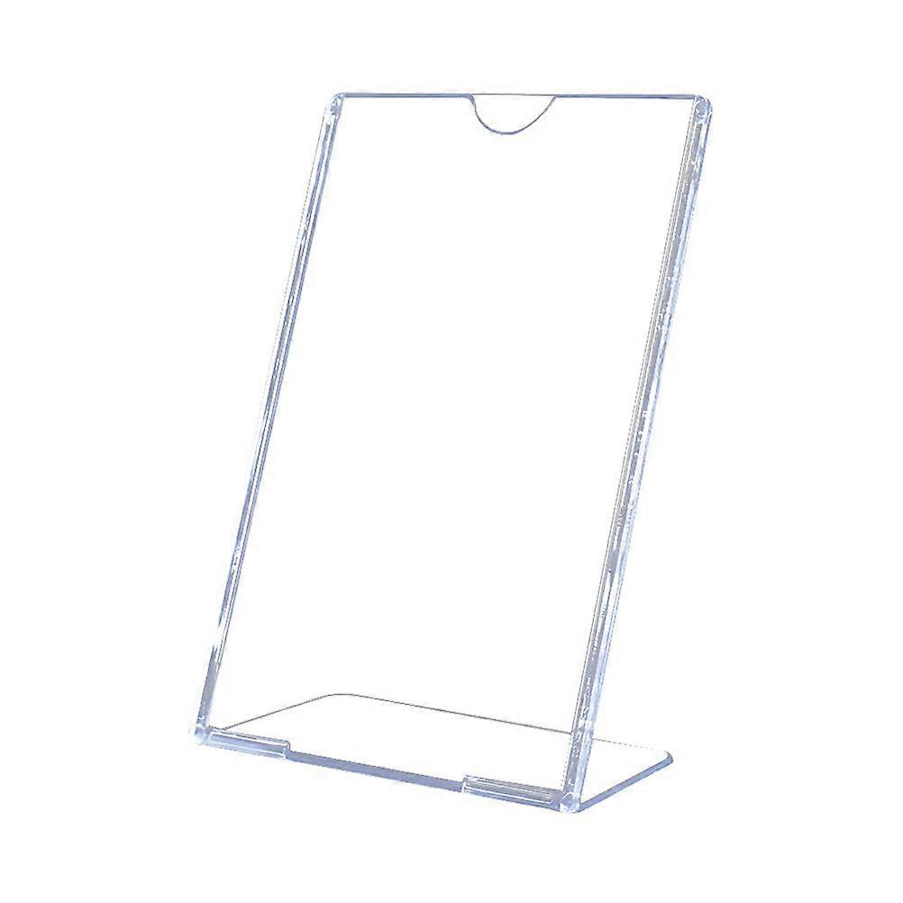 6pcs L Shape Slanted Sign Holders Desktop Photo Paper Menu Holder Display Stand