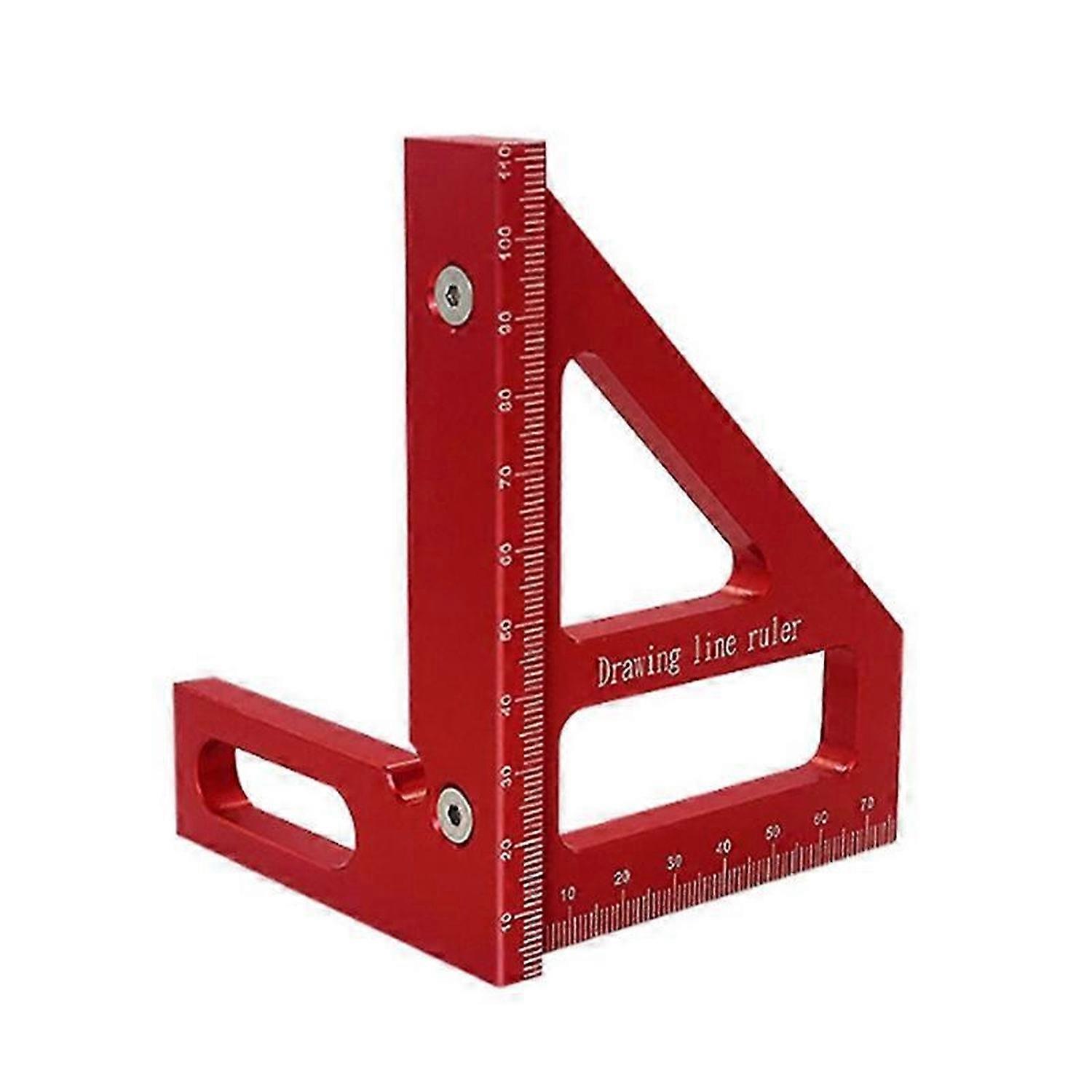 Woodworking Square Protractor Aluminum Alloy Miter Triangle Ruler Layout Measuring Tool for Engineer