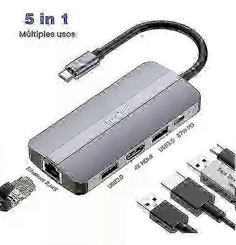 Portable Multi-Port Adapter Ethernet Connectivity for MacBook Pro Air Dell HP Lenovo High-Speed Data Transfer with Plug and Play Design miao8