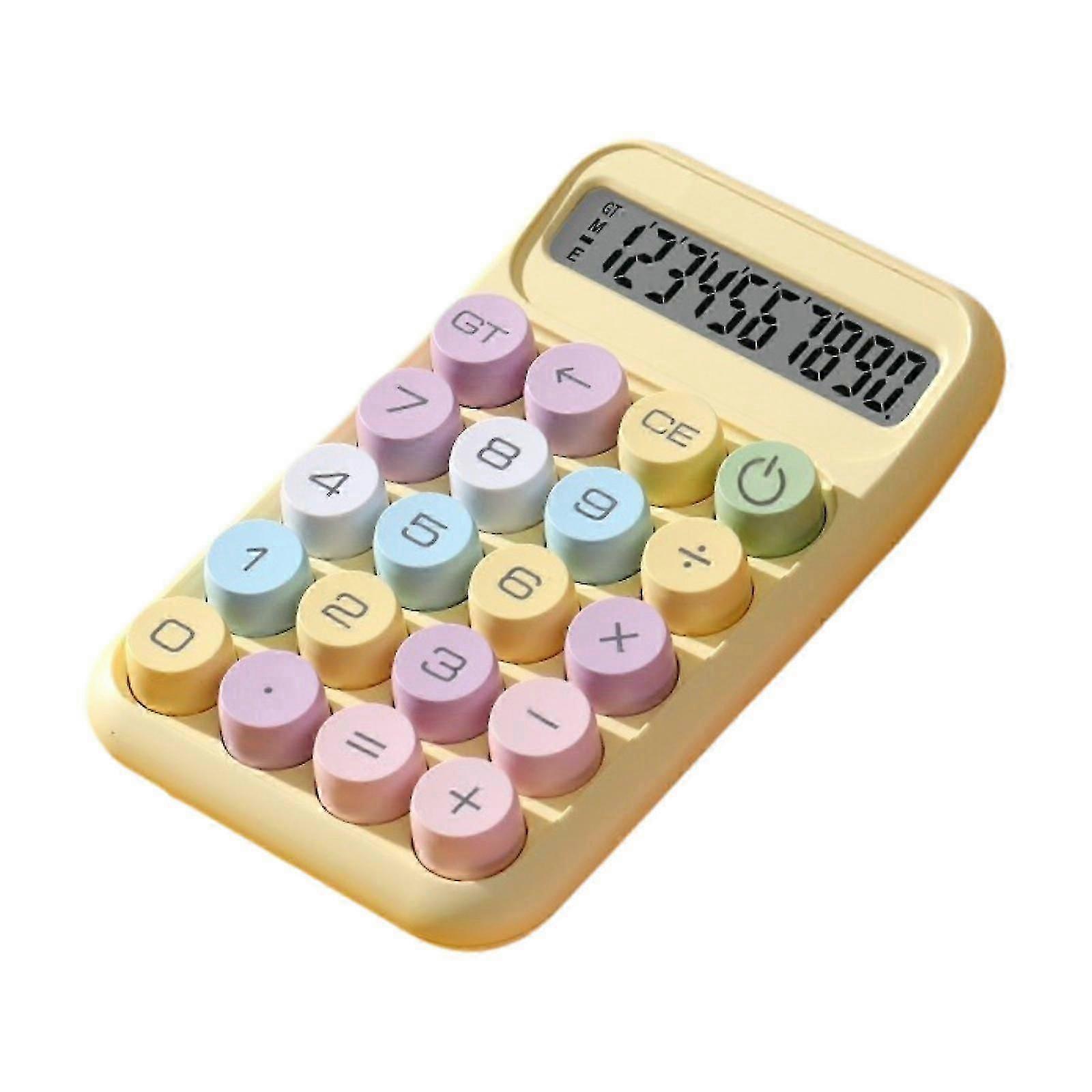 10 Digit Calculator Basic Pocket Calculator Desk Accessory Stationery Portable Mechanical Buttons for Primary School Students