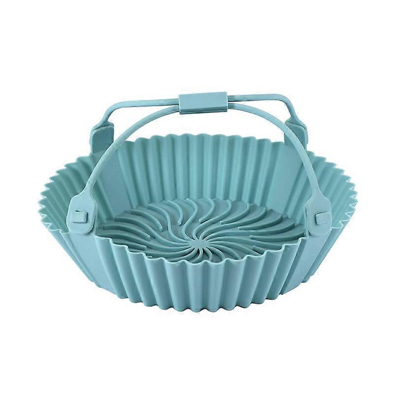 Reusable Silicone Air Fryer Basket, Round Handheld Non-Stick Easy Clean, 3 Colors