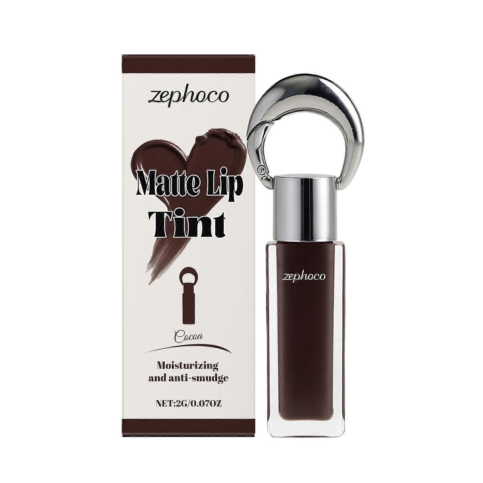zephoco Light Purple Matte Smooth Lip Gloss, Air Matte Lip Lipstick, Ambient Color, Light And Long-Lasting Lip Gloss