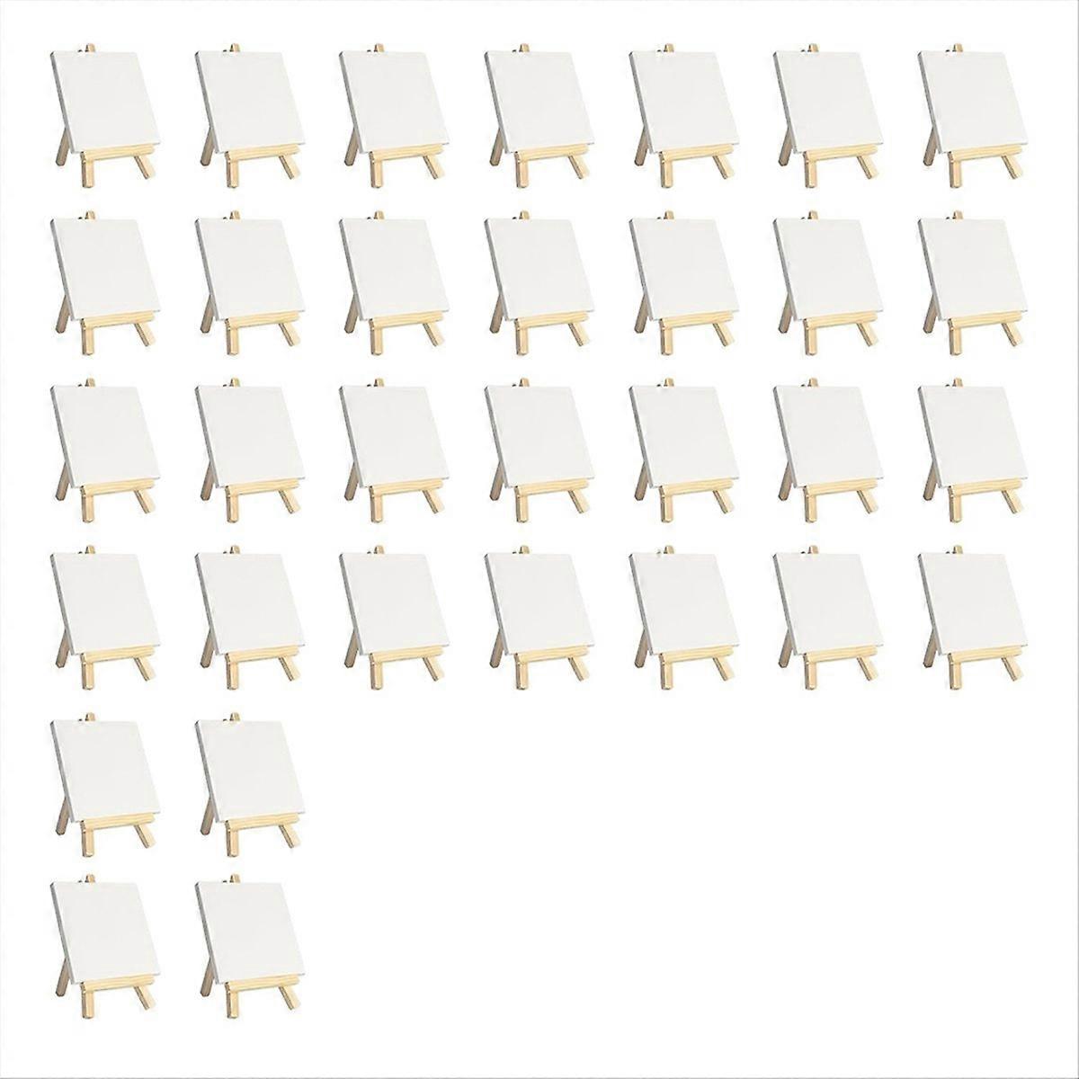 Mini Canvases with Easel Sets 32 Pack,4x4In Art Canvases Painting Kit