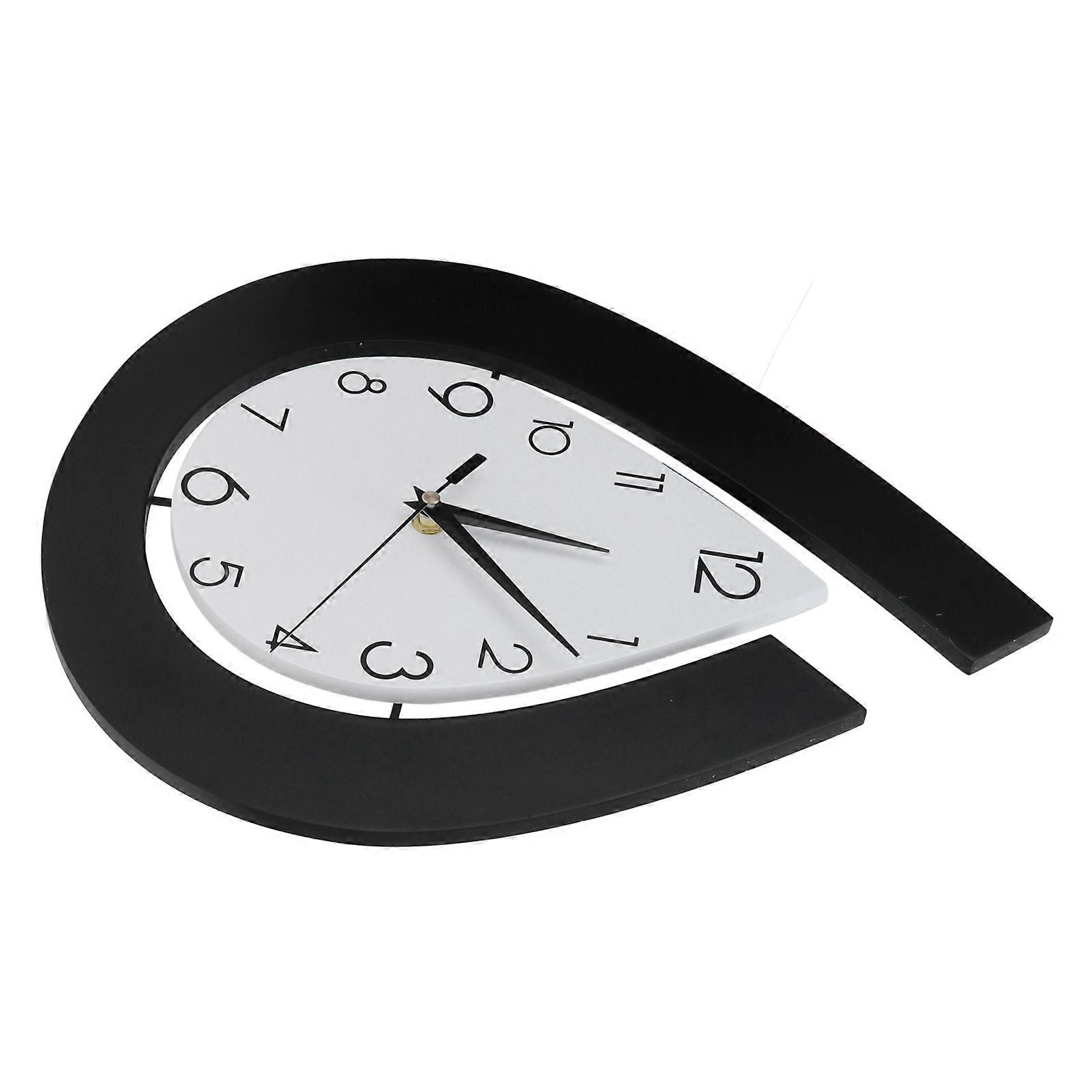 Nordic Style Unique Shape Hanging Clock Mute Wall Clock for Living Room Coffee Shop Store