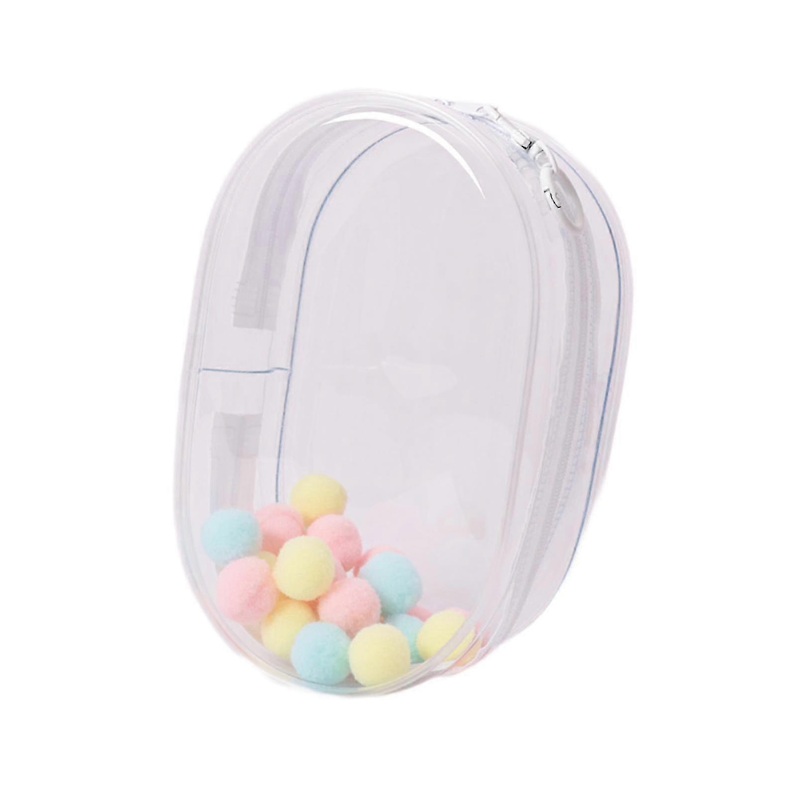 Clear Figure Display Bag Organizer Doll Display Bag for Figures Collectibles Pink