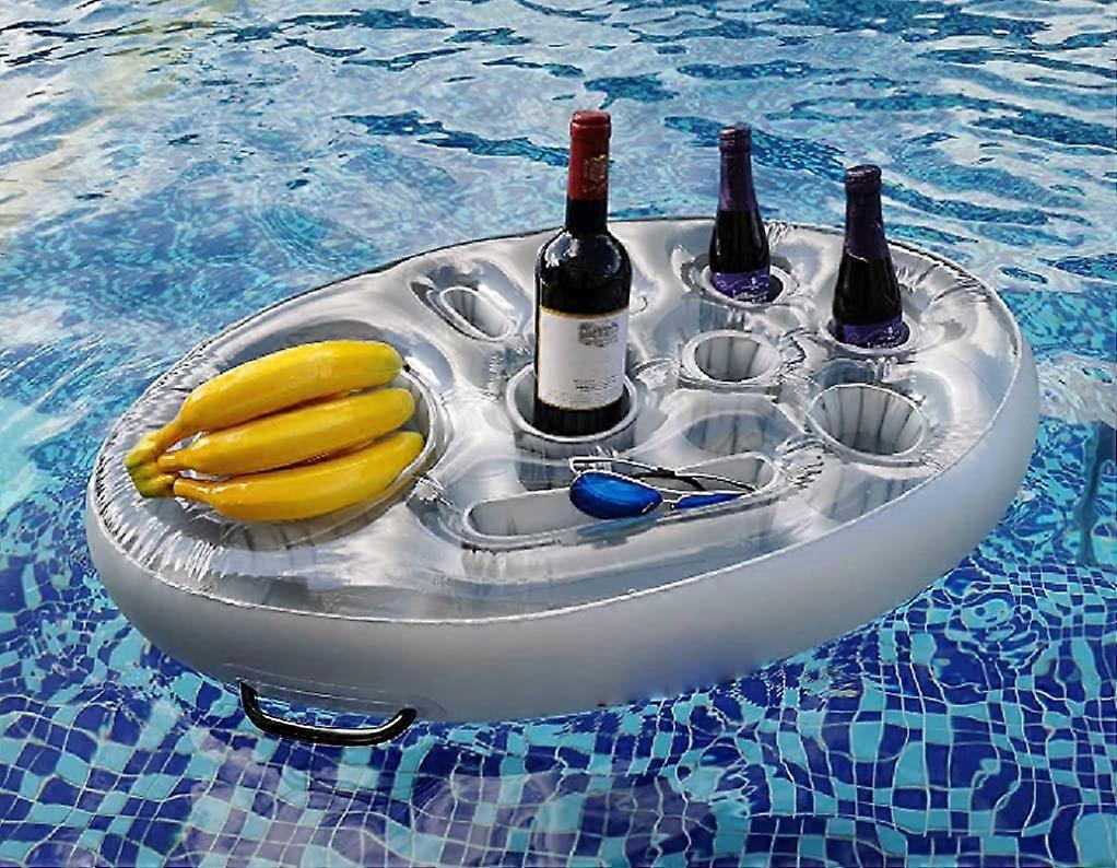 Inflatable Floating Drink Holder 8Hole Large Capacity For Hot Tub And Pool