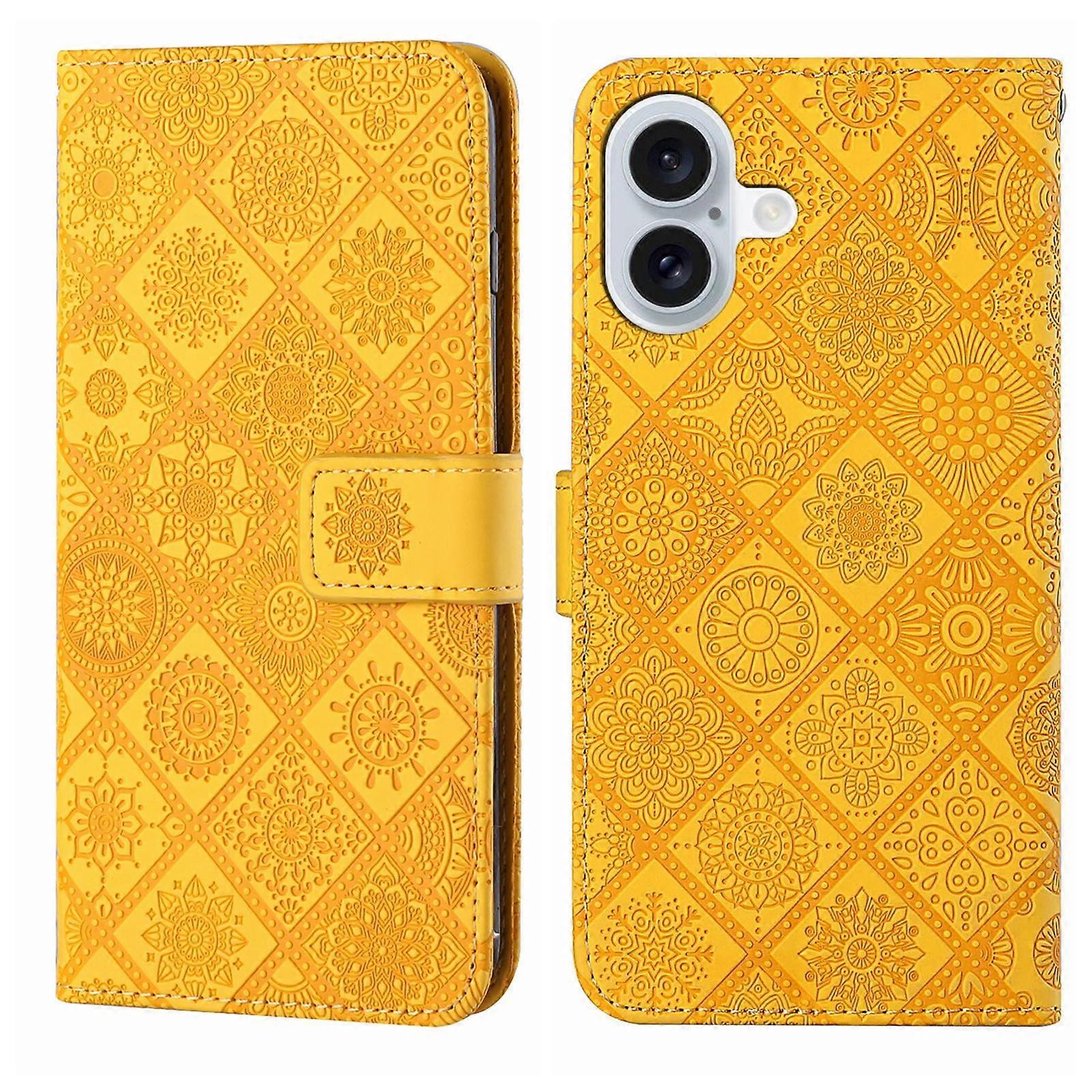 Ethnic Style Embossed Pattern Leather Phone Case