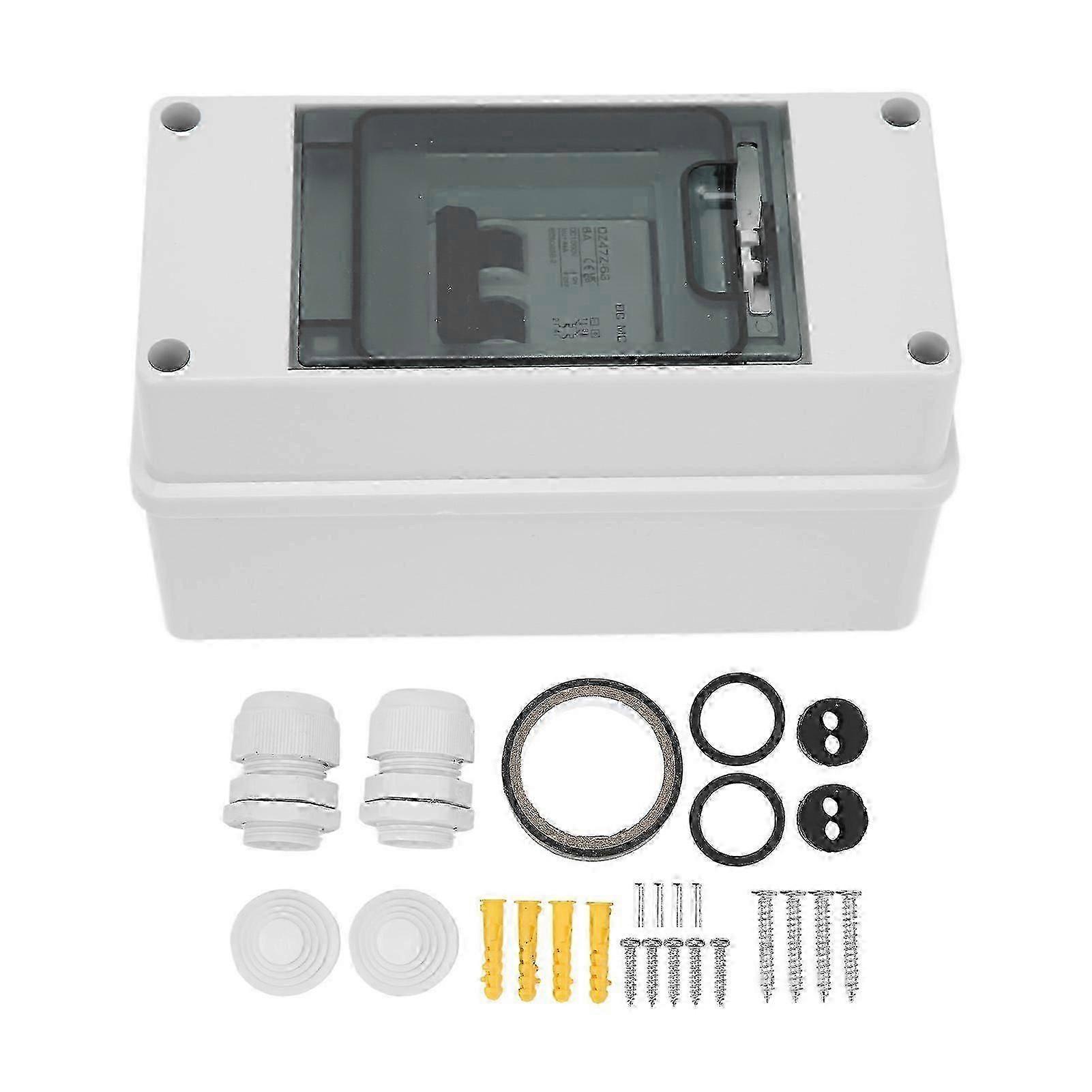 Circuit Breaker 2P 1000V DC 6A Isolation Switch with IP65 Waterproof Box for PV Solar System