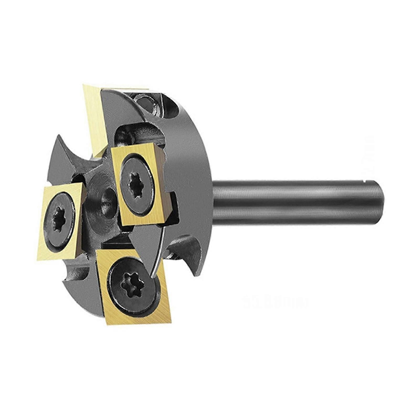 4 Flute Surfacing Router Bit 1/4" Shank Alloys Insert Spoilboard Planing Bit For Cabinet Making And Woodworking Projects Multicolor
