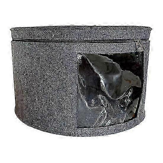 Hat Storage Bucket Organizer Transparent Design Zipper Closure Large Capacity Cowboy Hat Organizer Case with Handle