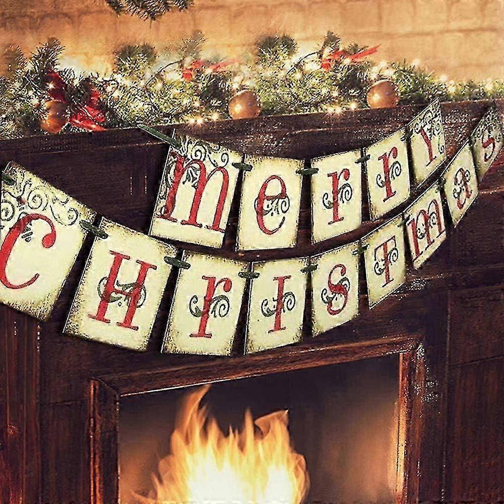 Merry Christmas - Christmas Party Decorations, Mantle Christmas Decor, Christmas Decorations For Home Office Mantel, Grinch Christmas Decorations